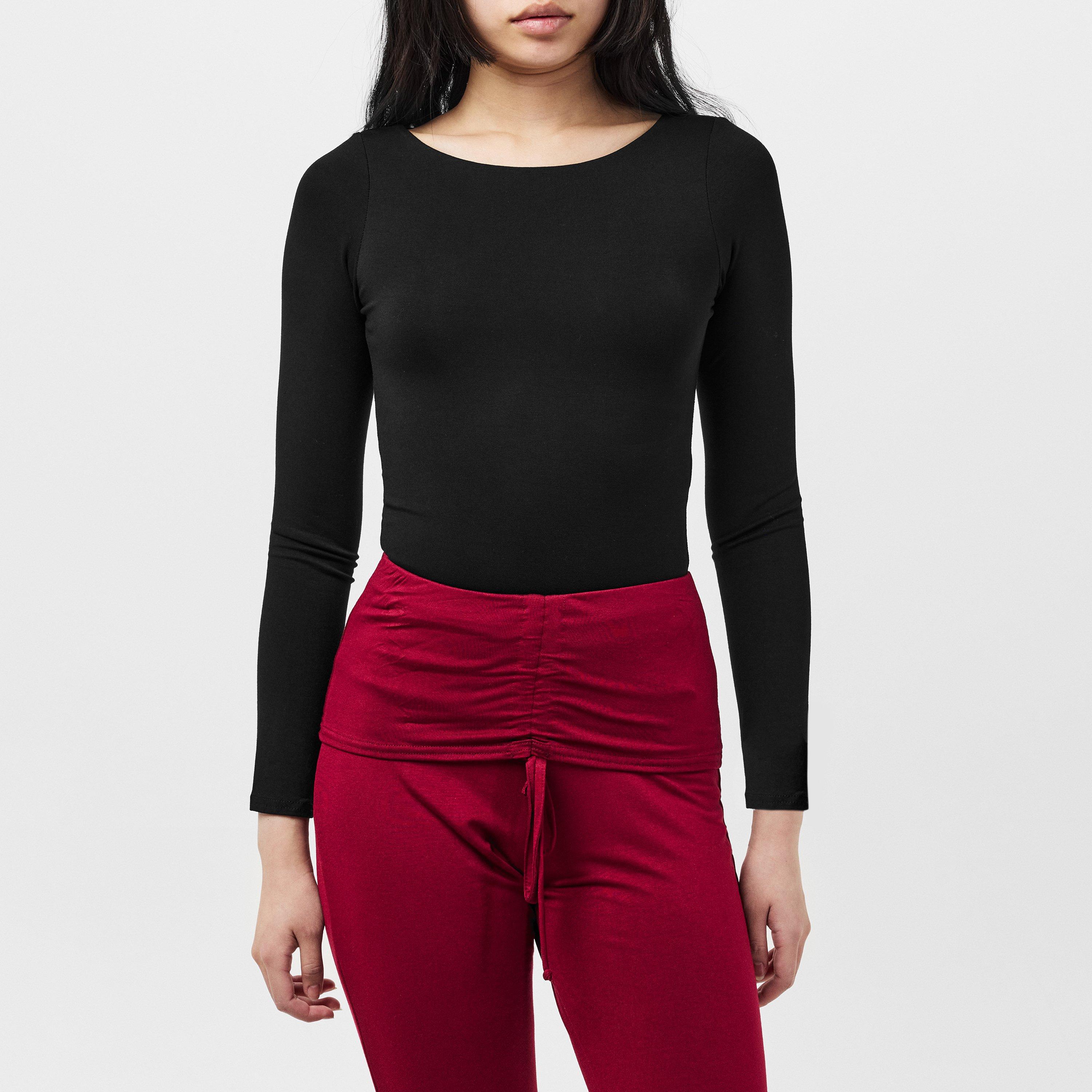 Black - Missy Empire - Long Sleeve Crop T-shirt - 3