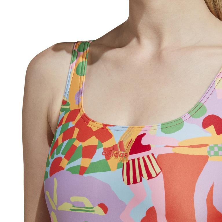 perle citrine - adidas - Graphic Farm Swimsuit Womens - 8