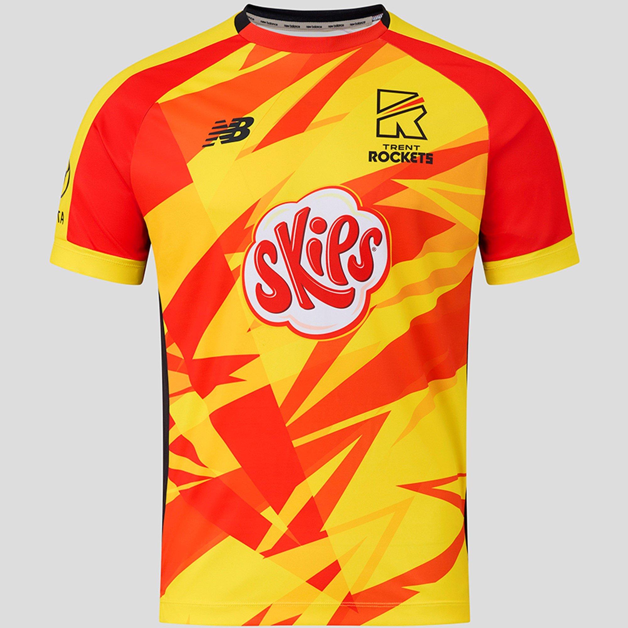 Yellow - New Balance - Men's Trent Rockets Short-Sleeve Cricket Shirt - 1
