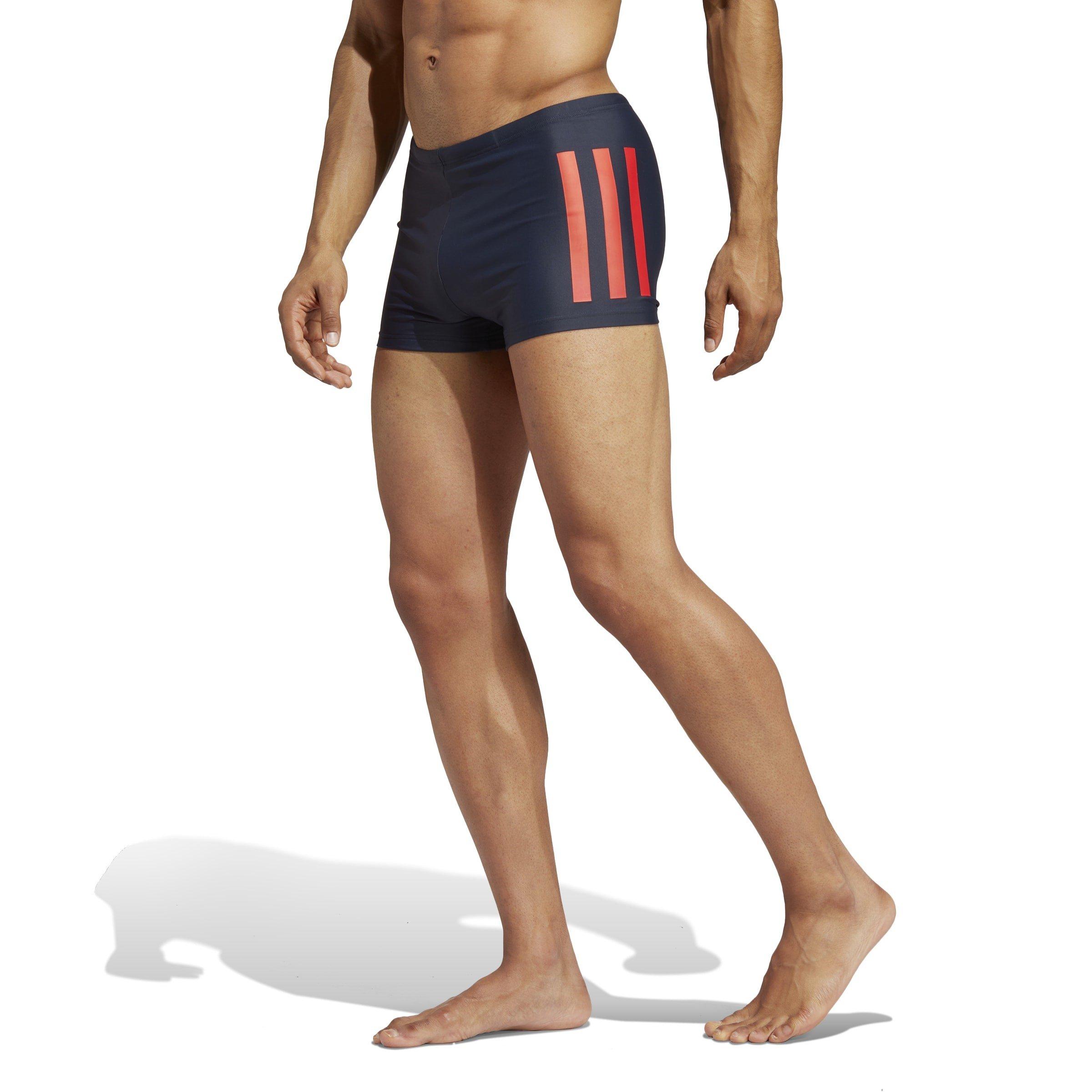 Tinta/Escarlate - adidas - Bold 3 Stripe Boxer Swim Shorts - 2