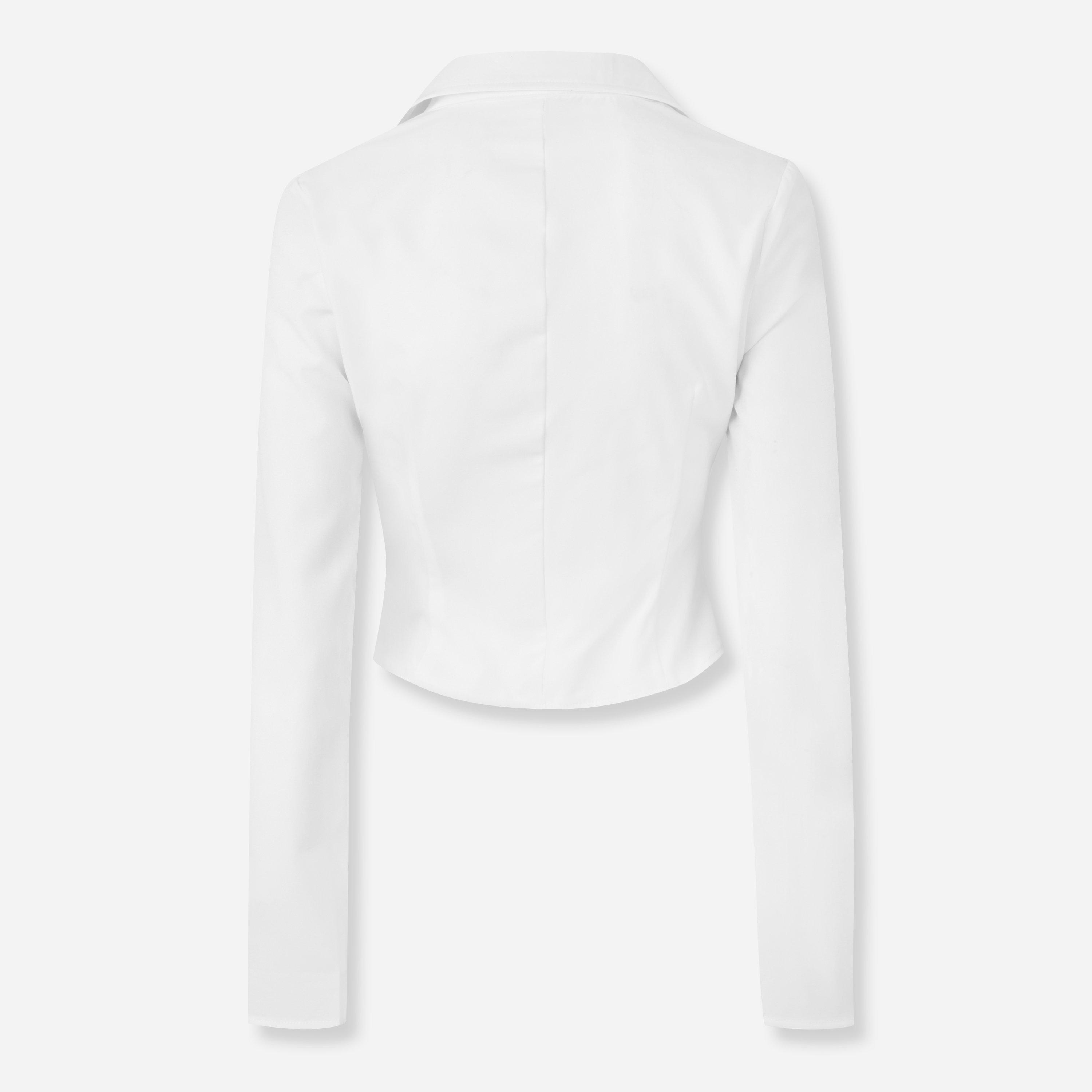 White - Missy Empire - Structured Fitted Shirt Womens - 2
