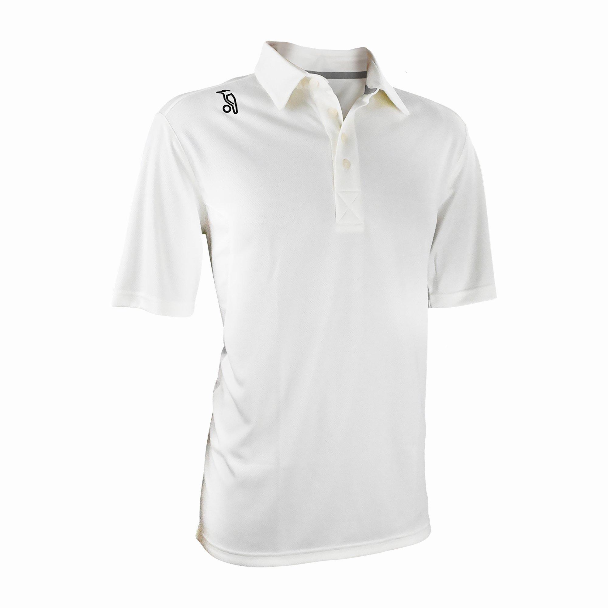 Kookaburra Sport  Kids Kookaburra Elite Short Sleeve Cricket Shirt - Junior - Cream - 13 (XL)