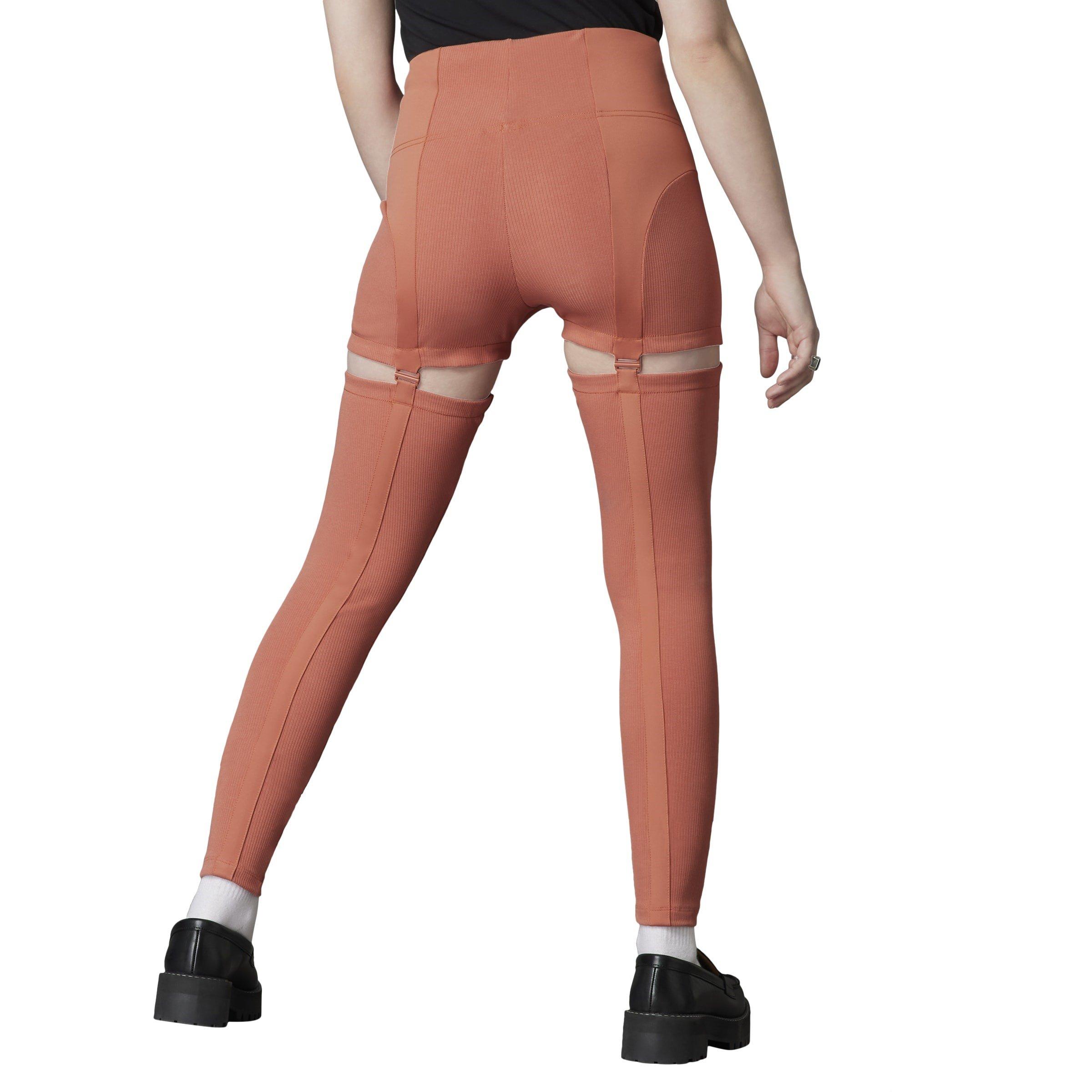 Castanho - adidas Originals - Rib Leggings - 12