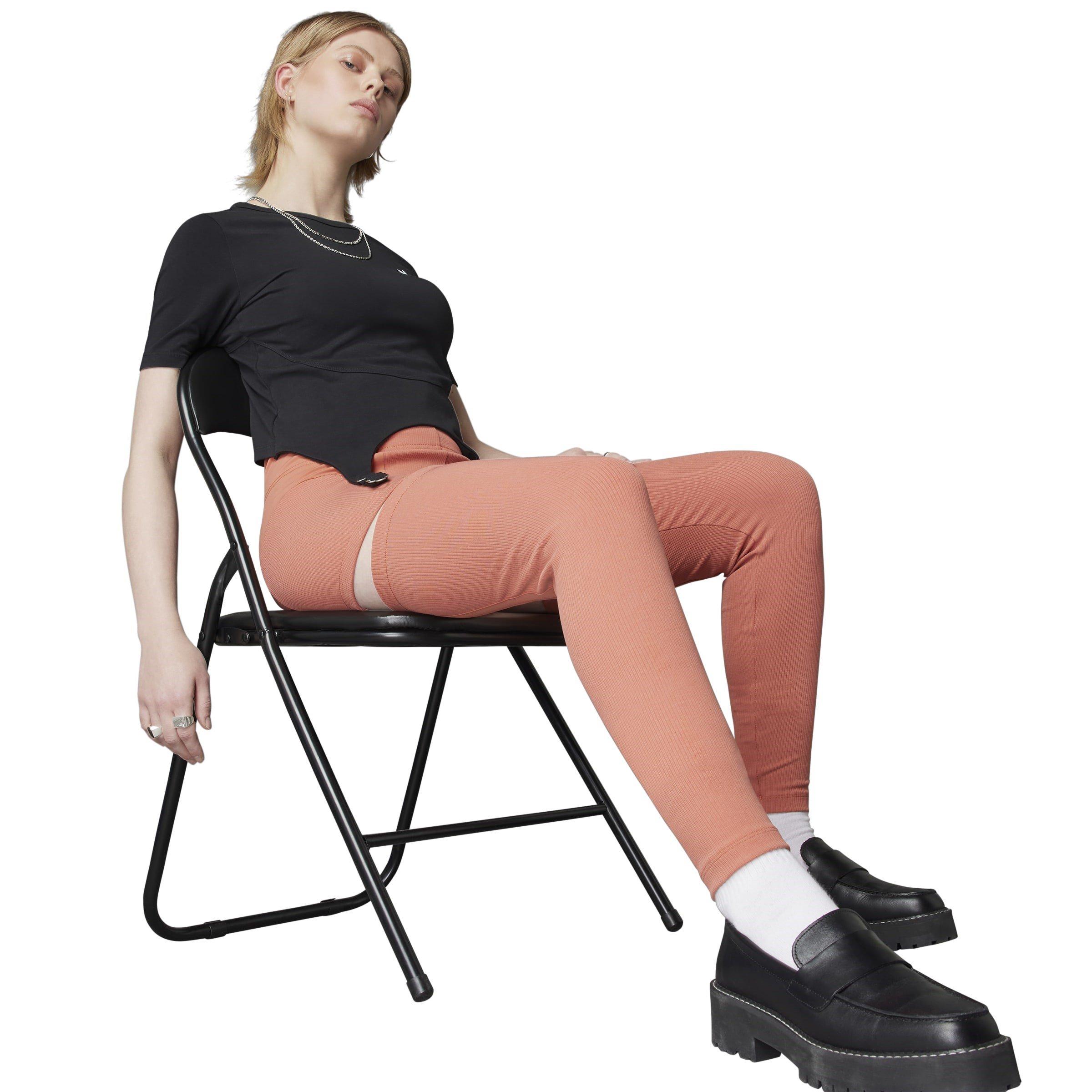 Castanho - adidas Originals - Rib Leggings - 14