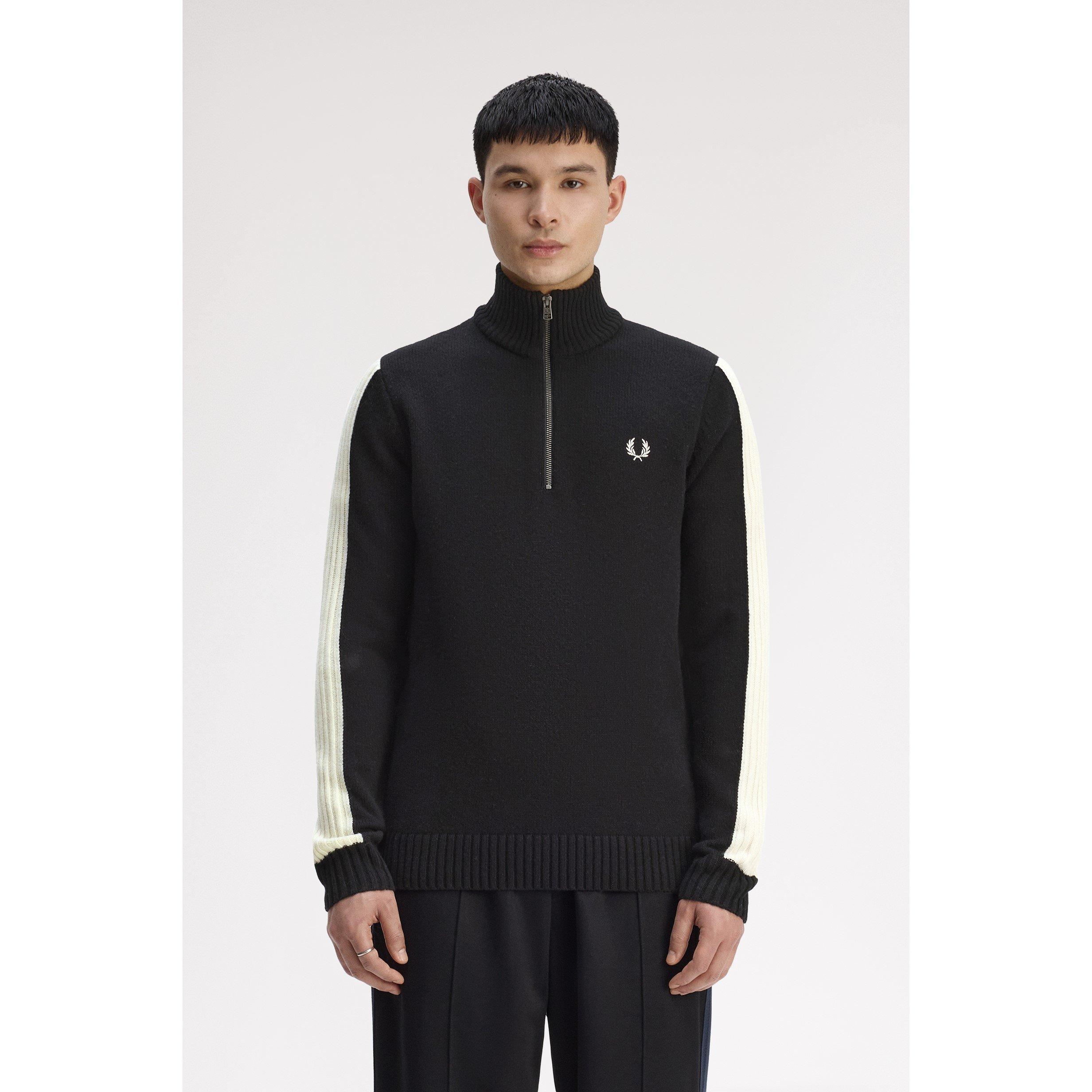 Black 102 - Fred Perry - Fred Knit Half Zip Sn61 - 3