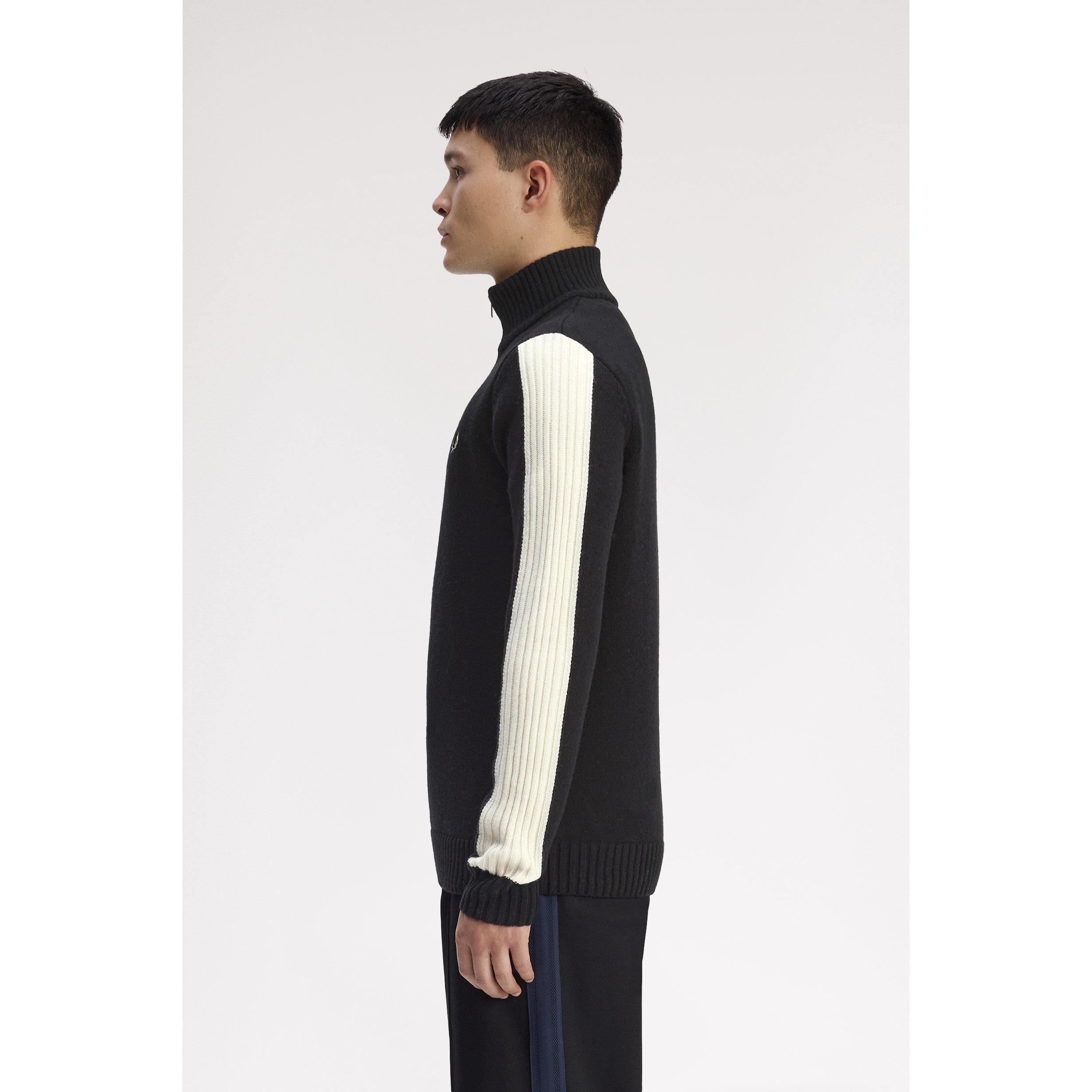 Black 102 - Fred Perry - Fred Knit Half Zip Sn61 - 4