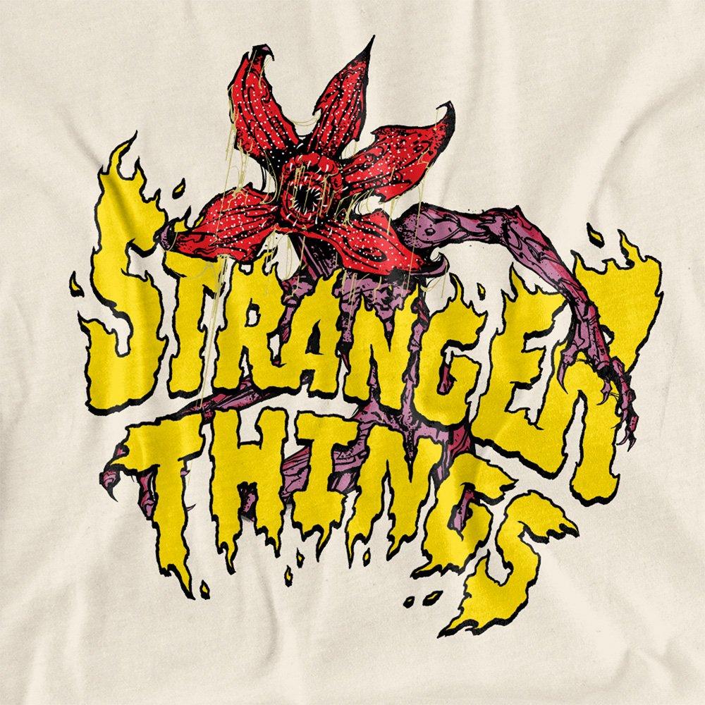 Beige - Stranger Things - Stranger Things Flames Demogorgon Womens T-Shirt - 2