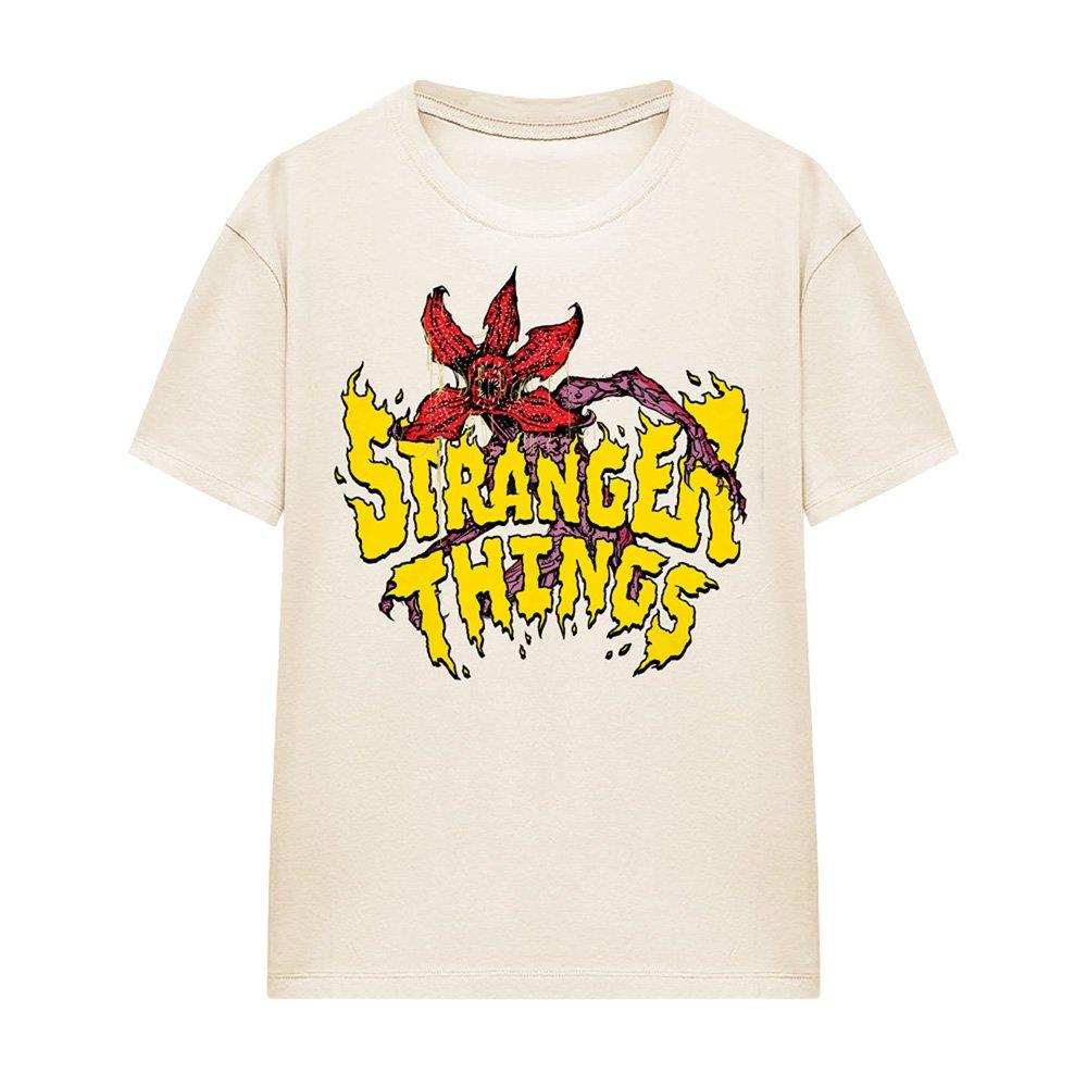 Beige - Stranger Things - Stranger Things Flames Demogorgon Womens T-Shirt - 4
