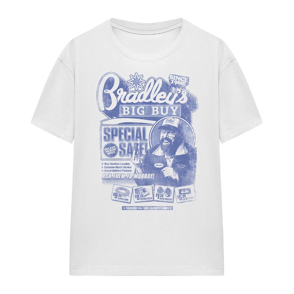 White - Stranger Things - Stranger Things BradleyS Big Buy Advert T-Shirt - 4