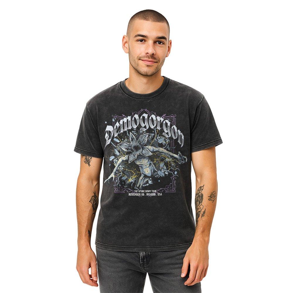 Black - Stranger Things - Stranger Things Demogorgon Band Tee T Shirt Black - 1