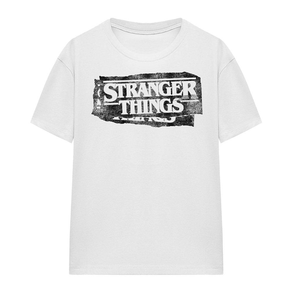 White - Stranger Things - Stranger Things Punk Logo T-Shirt White - 4