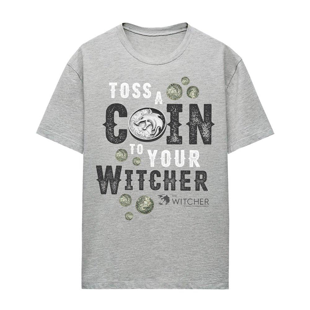 Grey - The Witcher - The Witcher - Toss A Coin To Your Witcher T-Shirt - 4