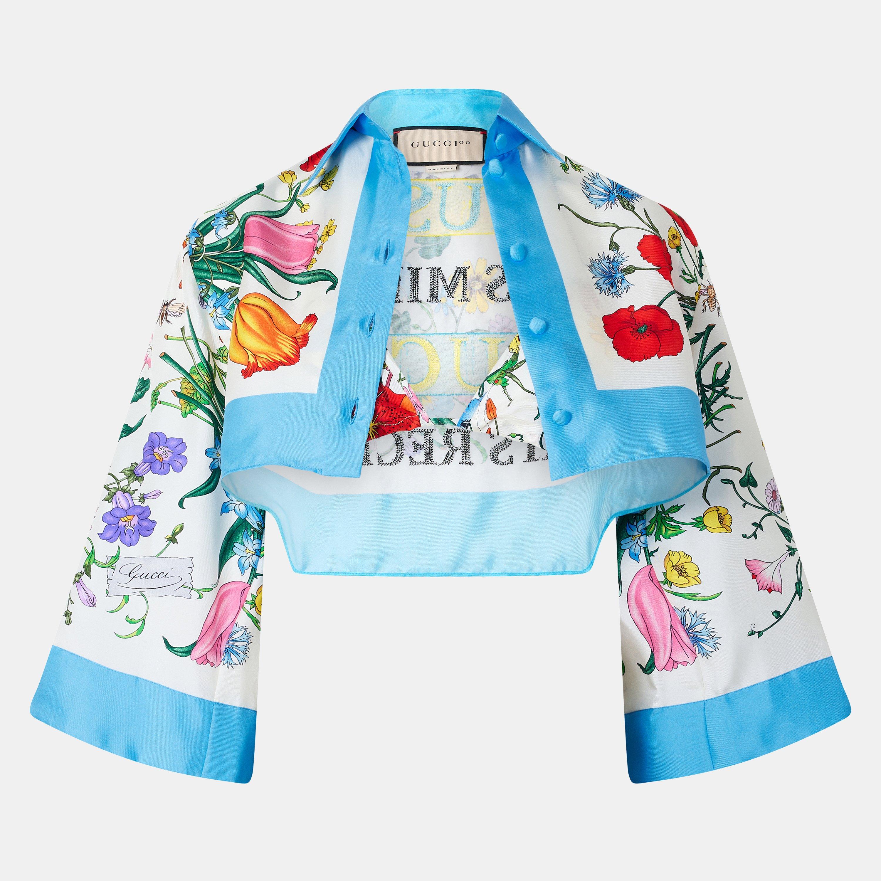 Gucci Women's Long-Sleeve Crop Top