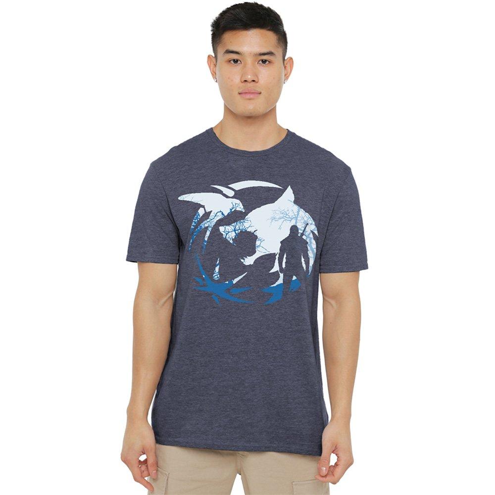 Navy - The Witcher - The Witcher - Logo Silhouette T-Shirt Heather Nav - 1