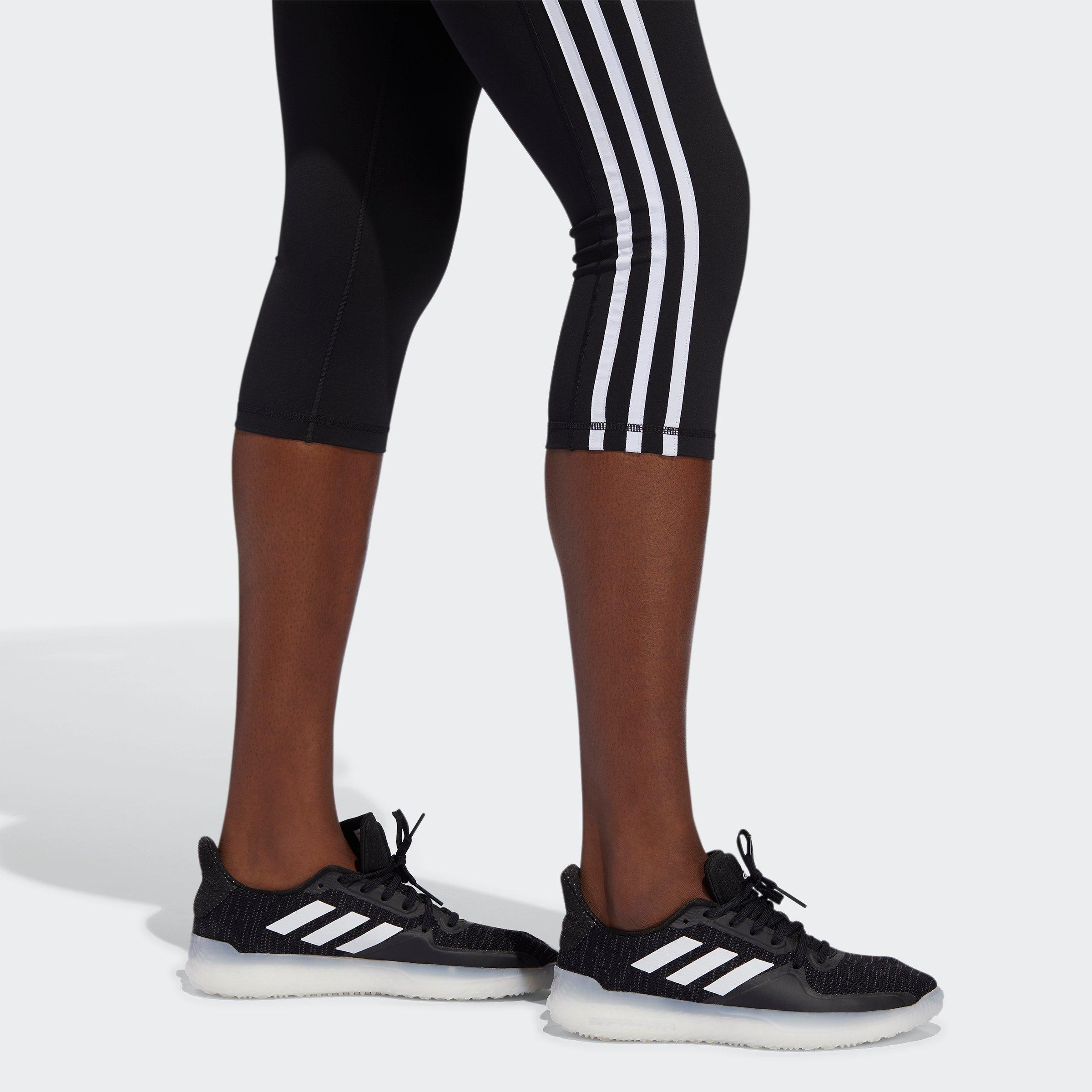 Crno / Bijelo - adidas - Believe This 2.0 3-Stripes three quarter Leggings Womens - 6