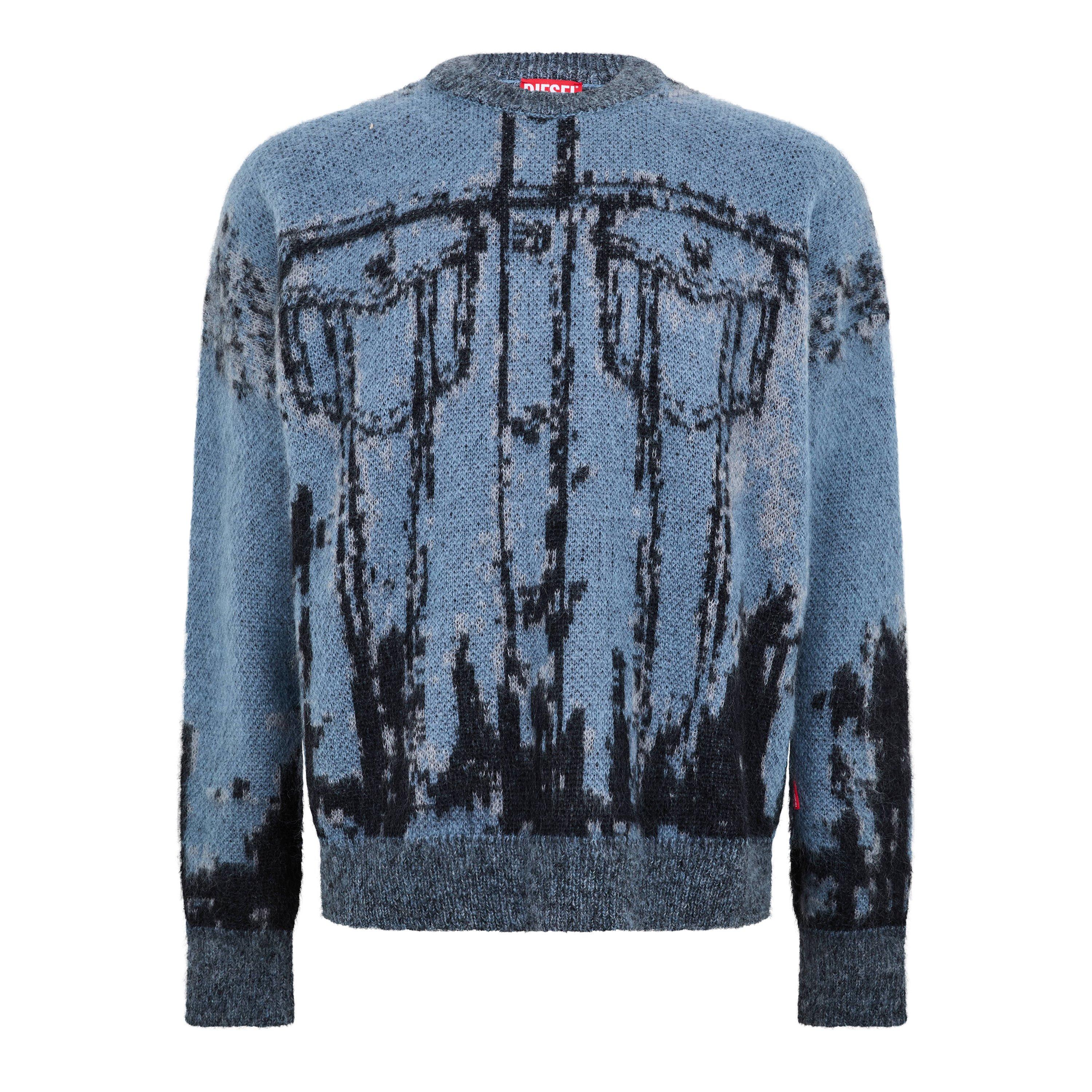 Purple Imprsion - Diesel - Men's Patmos Mgli Knitted Hoodie - 1