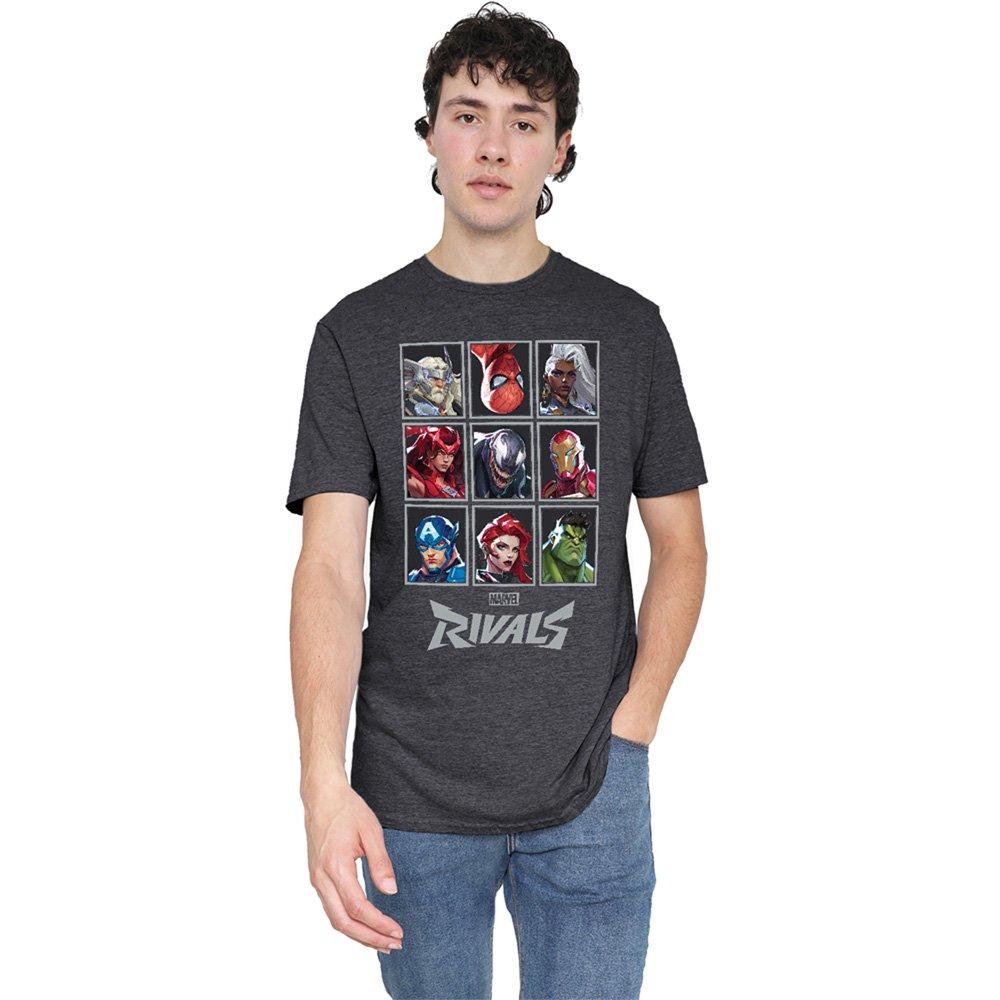 Grey - Marvel - Rivals Character Grid T-Shirt Dark Heather - 1