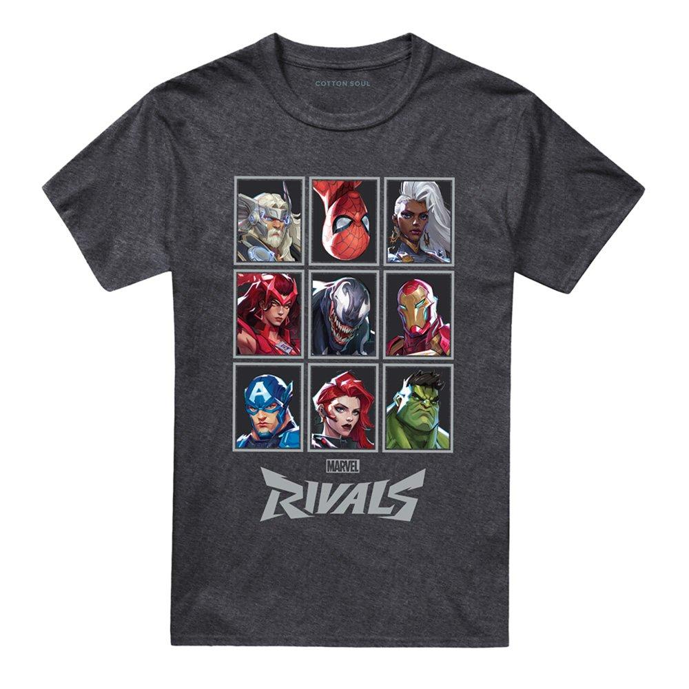 Grey - Marvel - Rivals Character Grid T-Shirt Dark Heather - 4