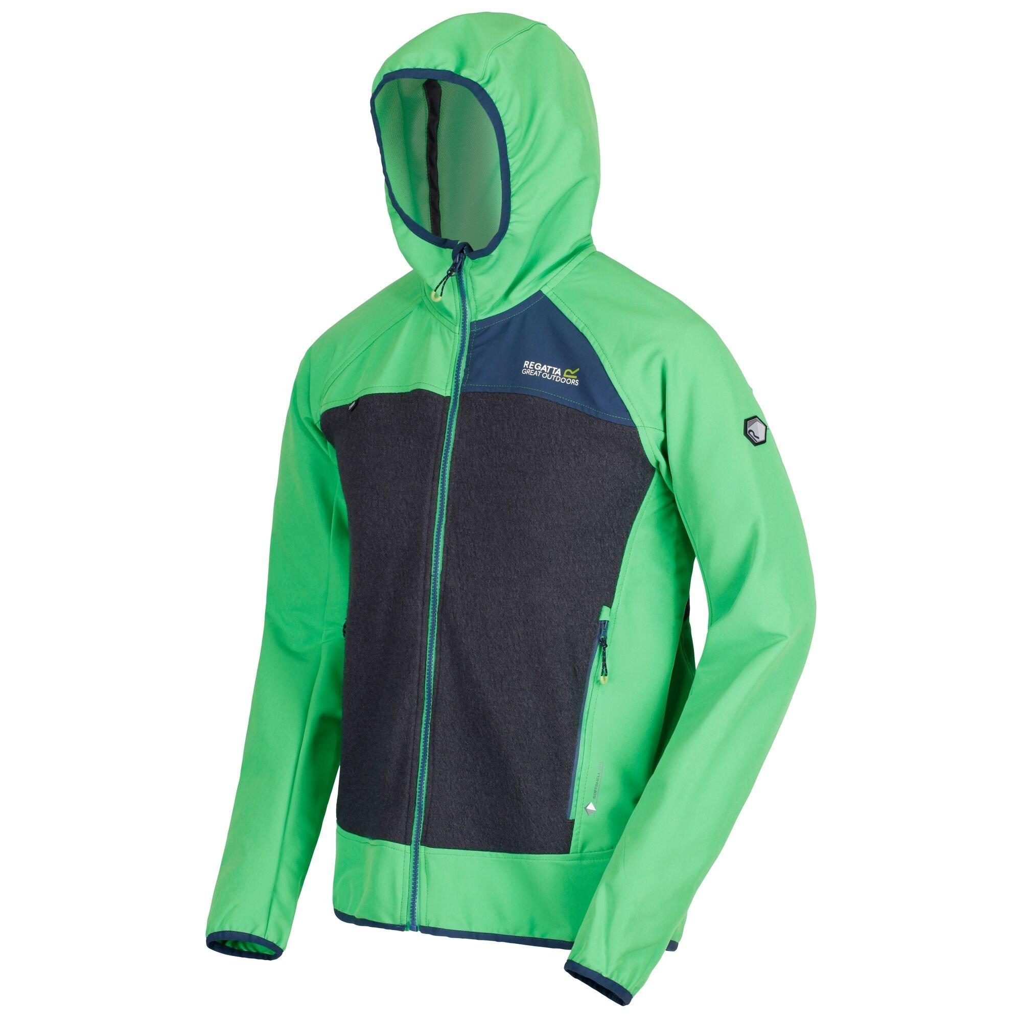 Fairway/Slgr - Regatta - Men's Carpo Water Resistant Wool Long Sleeve Softshell Jacket - 1