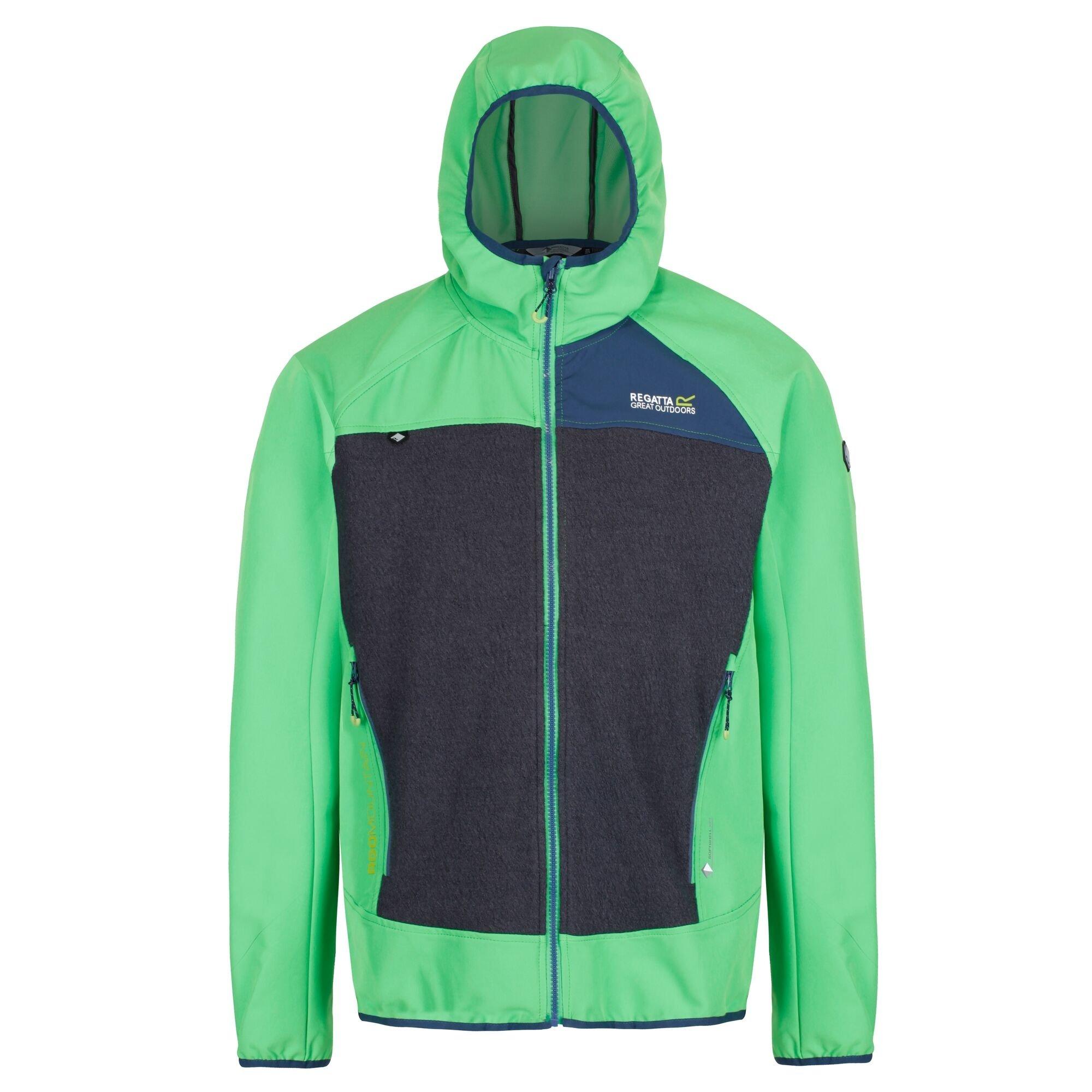 Fairway/Slgr - Regatta - Men's Carpo Water Resistant Wool Long Sleeve Softshell Jacket - 3