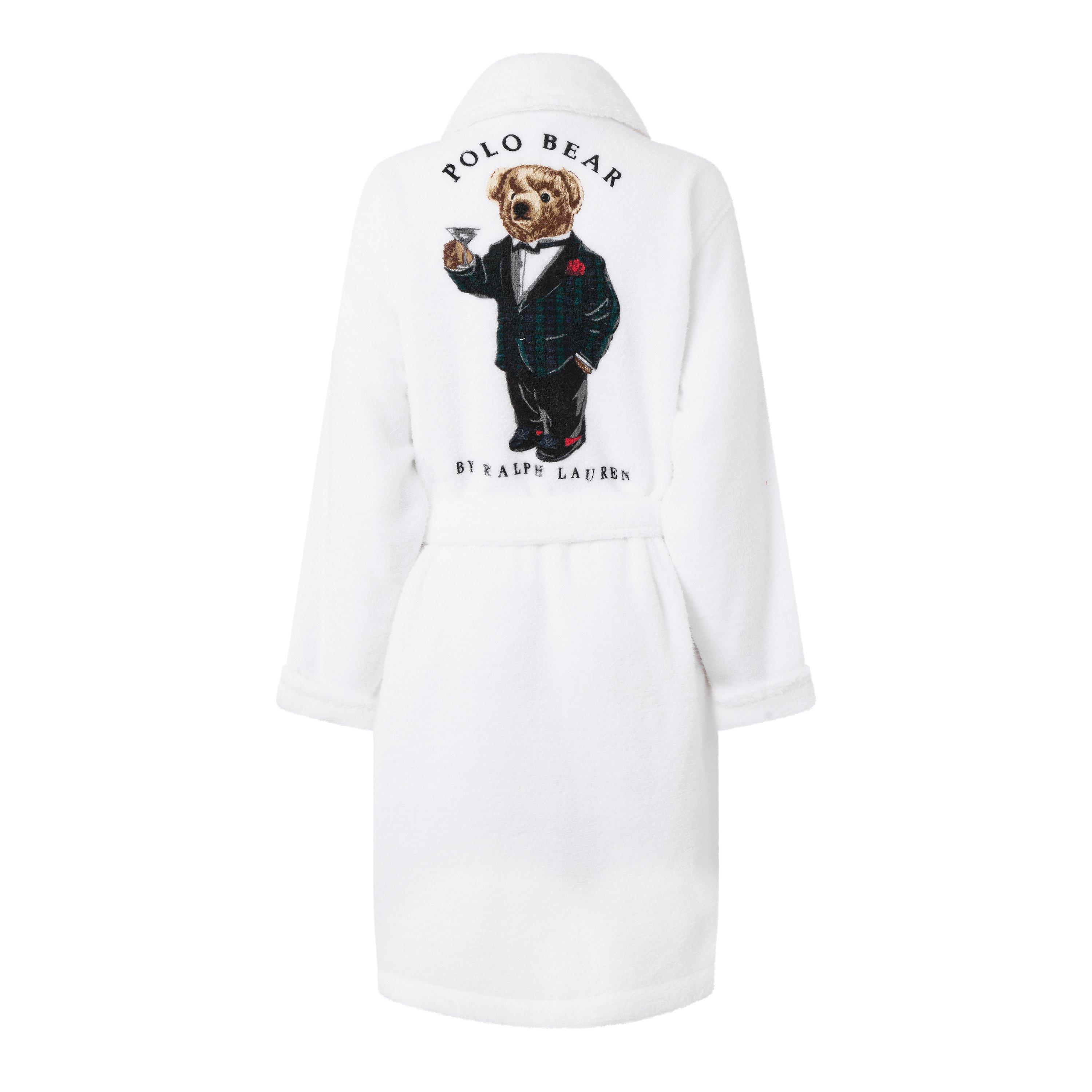 White - Polo Ralph Lauren - Women's Short Bear Dressing Gown - 2