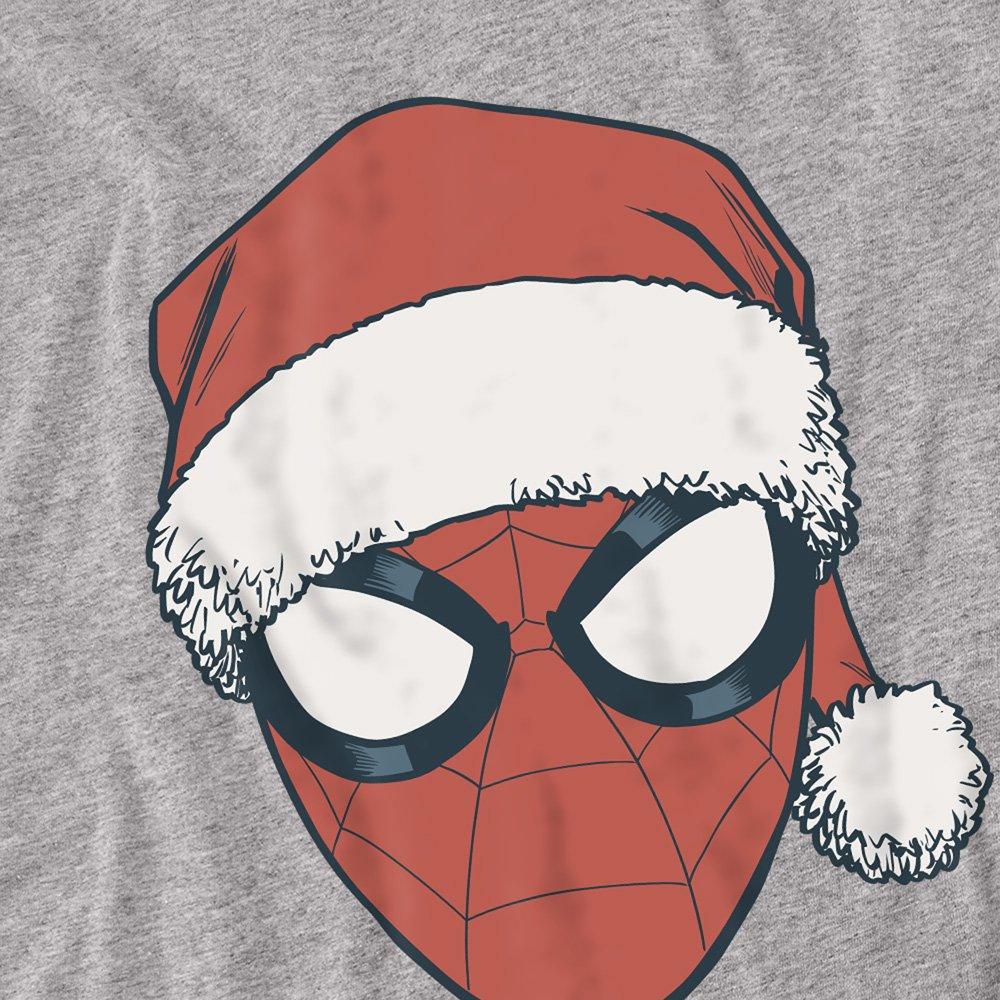 Light Grey - Marvel - Spiderman Christmas Santa Hat Portrait Long Sleeve - 2