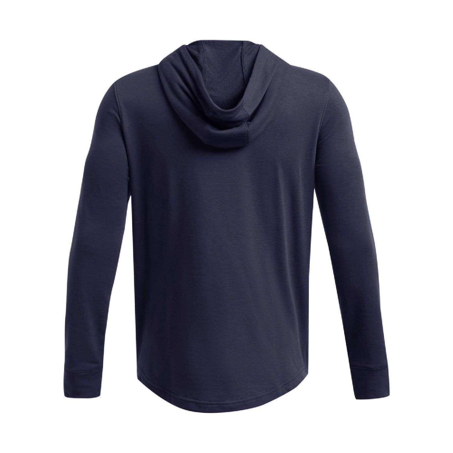 Blue - Under Armour - Rival Terry Graphic Hoodie - 4