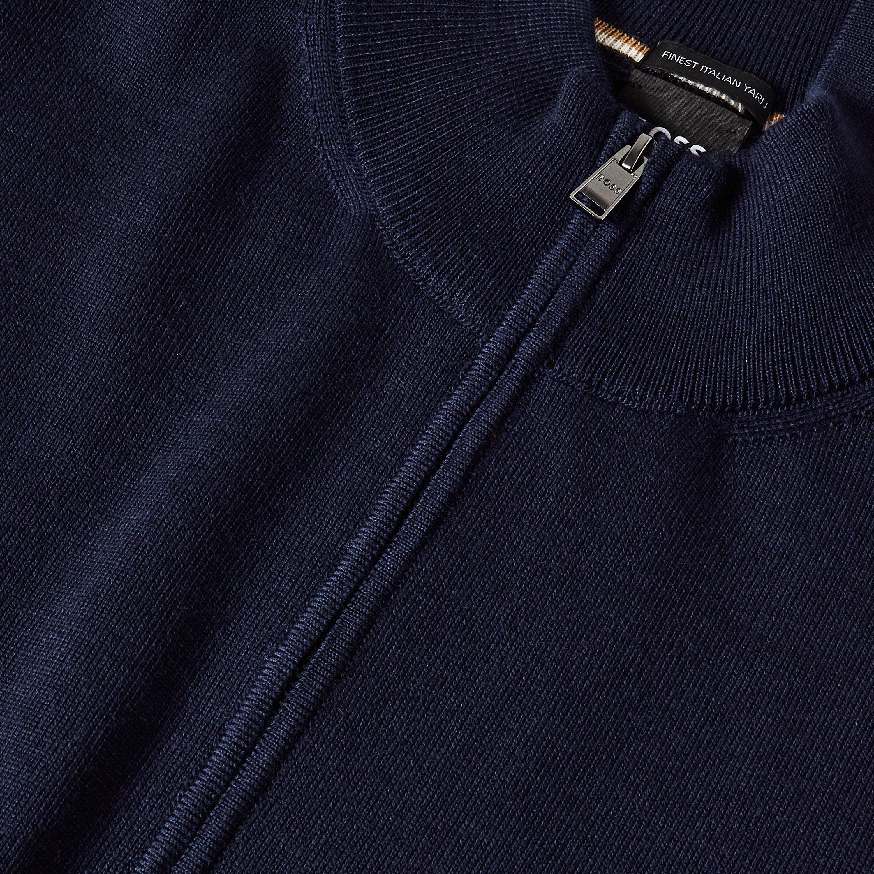 Dark Blue - Boss - Boss Balonso 10241502 01 Knitted Top Mens - 3