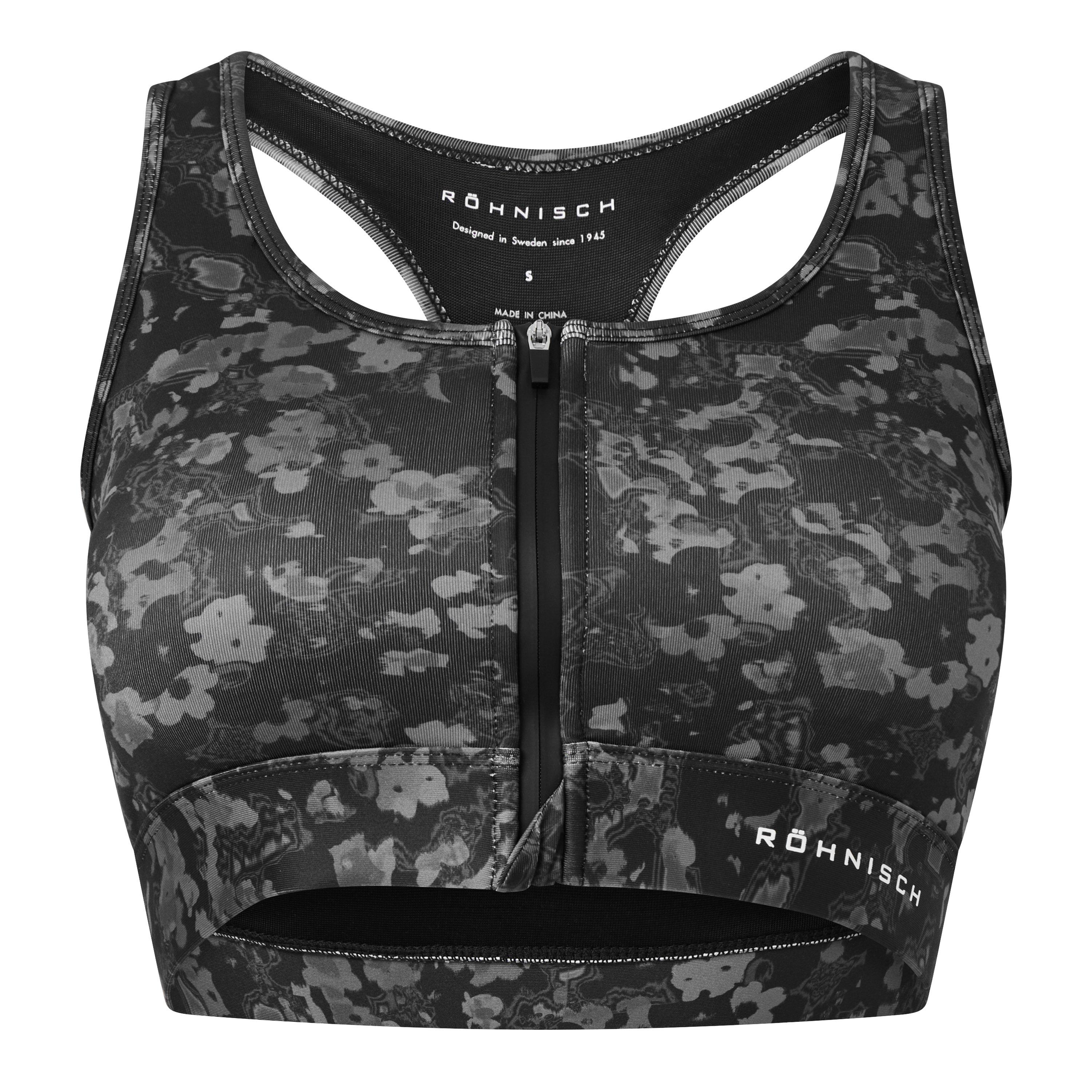 Women's Zip Non Wired High Impact Sports Bra