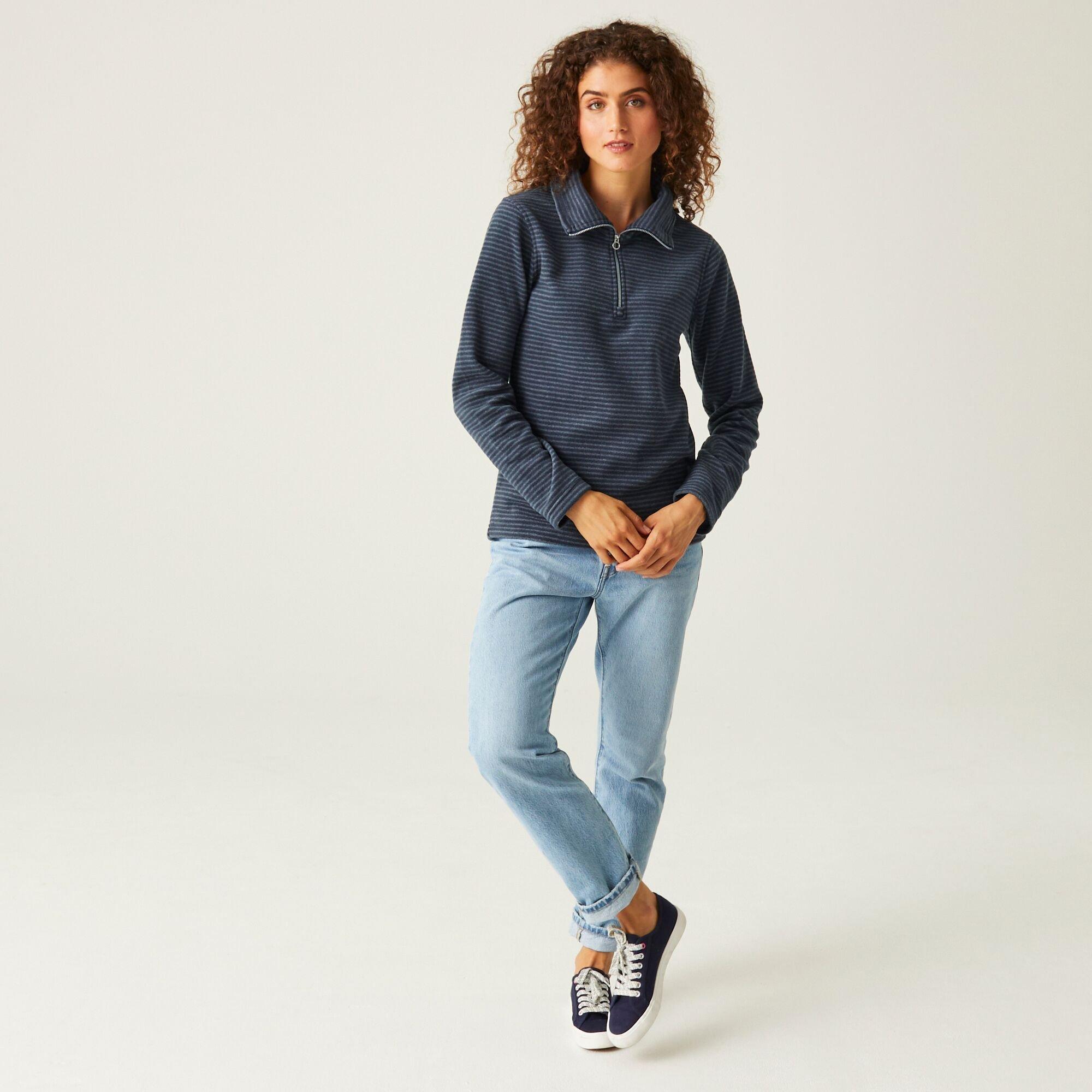 Navy/Silver - Regatta - Solenne Half Zip Fleece - 3