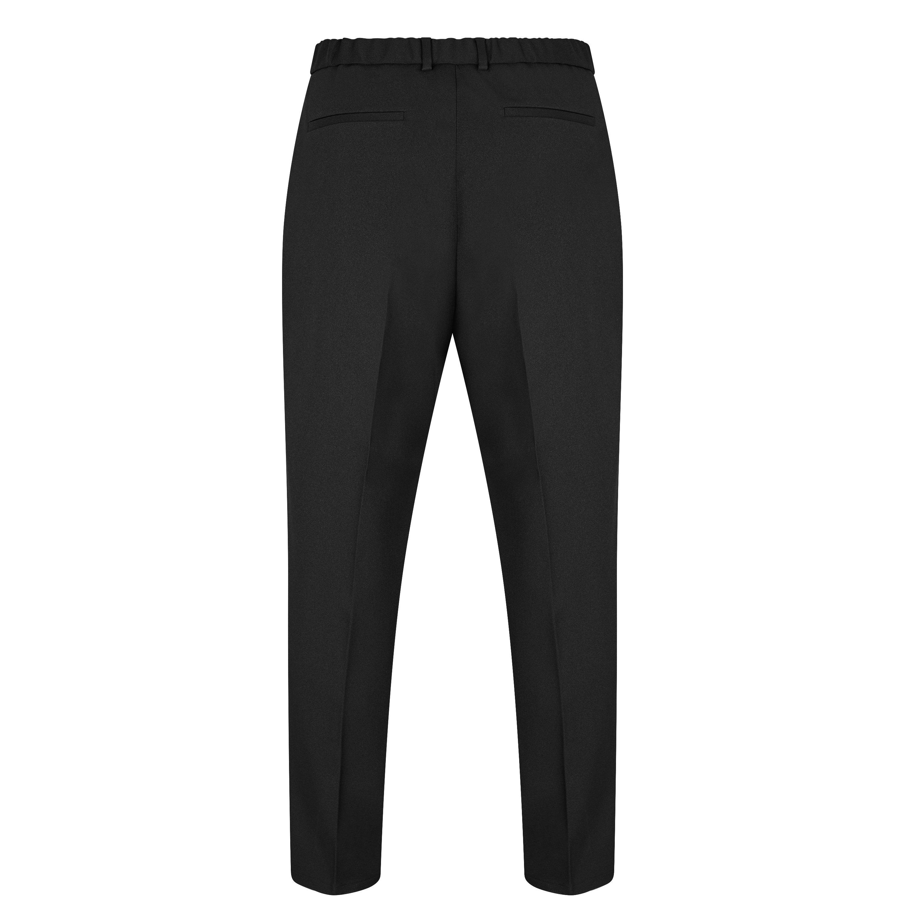 001 - Black - Jil Sander - Men's Mid Rise Zip Fly Cotton Lined Tailored Trousers - 2