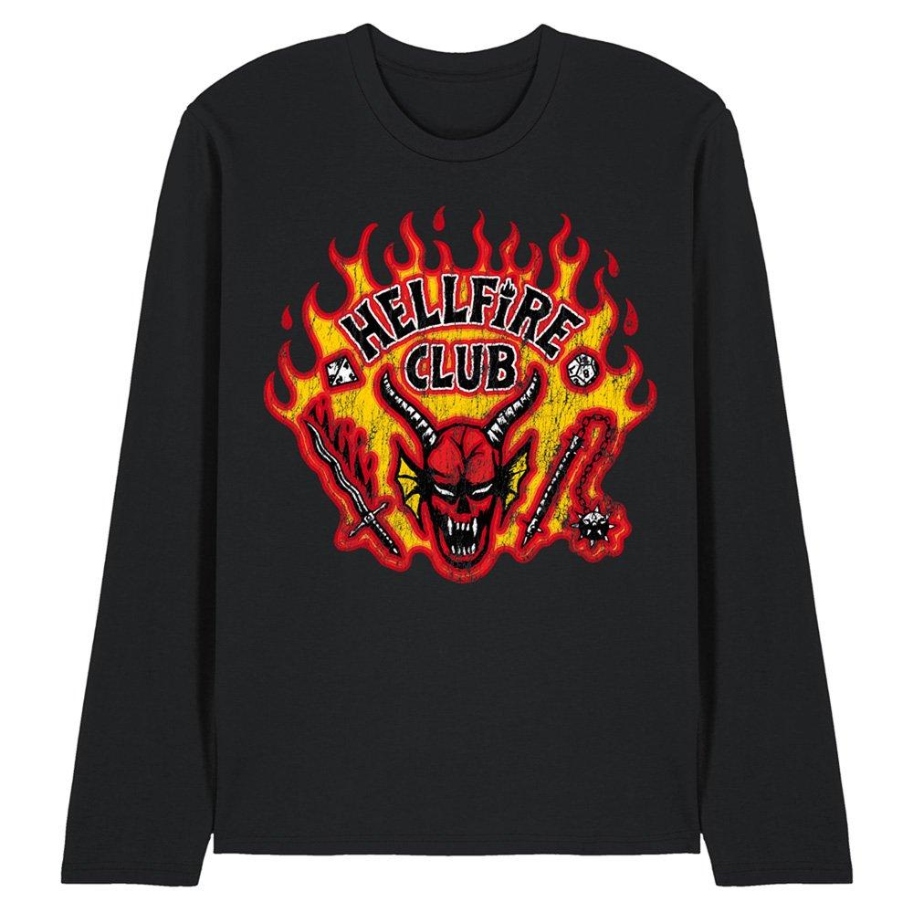 Black - Stranger Things - Stranger Things Hellfire Flames Long Sleeve T-Shir - 1