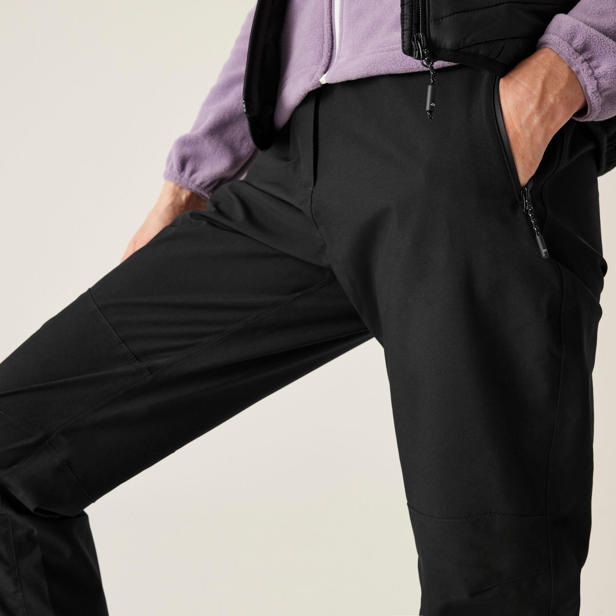 Black - Regatta - Womens Highton Waterproof Overtrousers (Regular) - 4