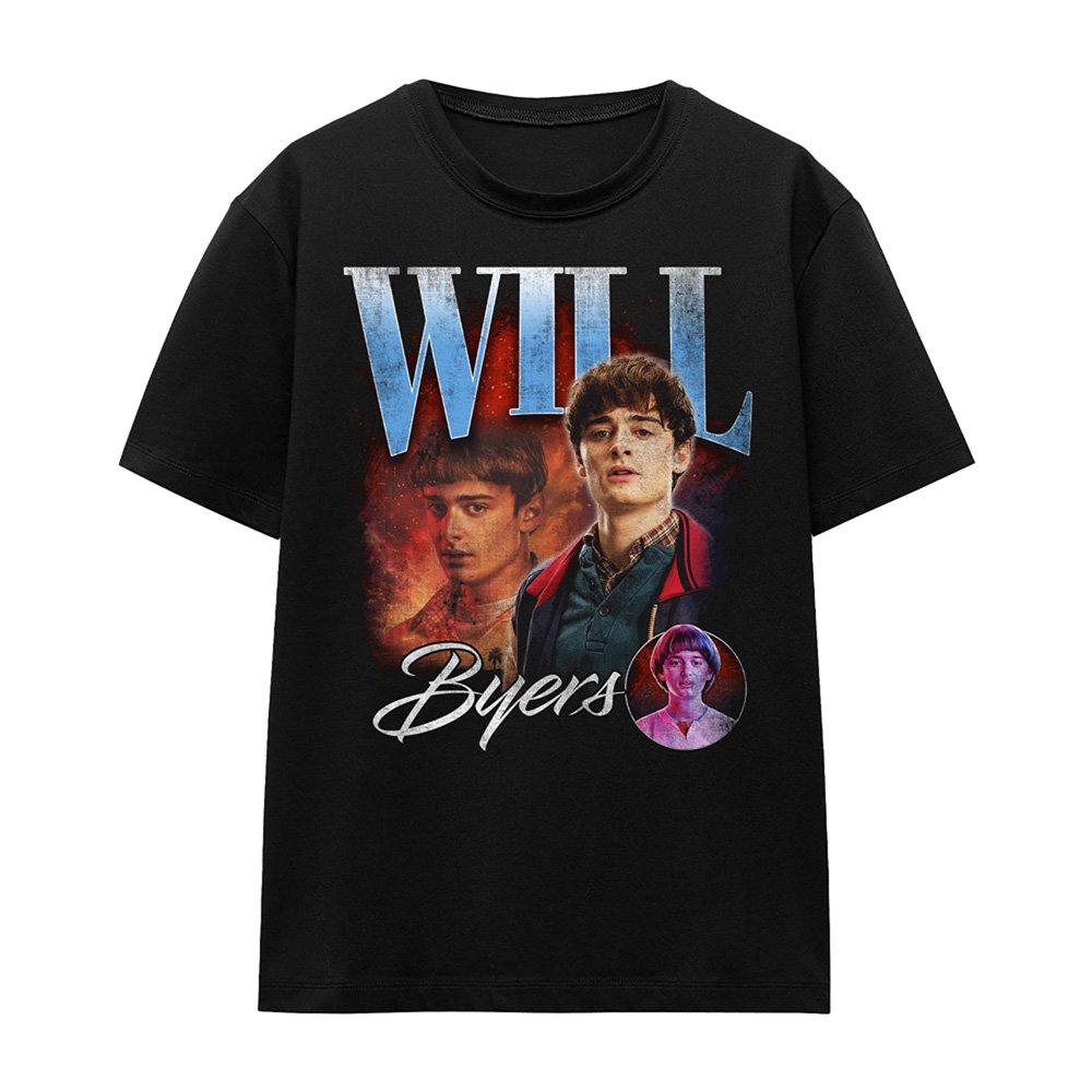 Black - Stranger Things - Stranger Things Will Homage T-Shirt Black - 4