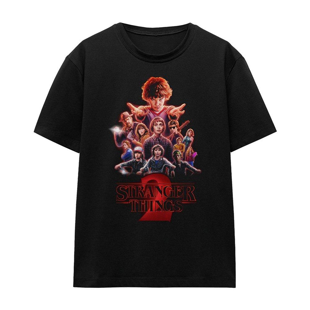 Black - Stranger Things - Stranger Things Season Two Poster T-Shirt Black - 4