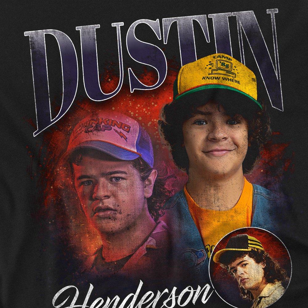 Black - Stranger Things - Stranger Things Dustin Homage Oversized T-Shirt B - 2