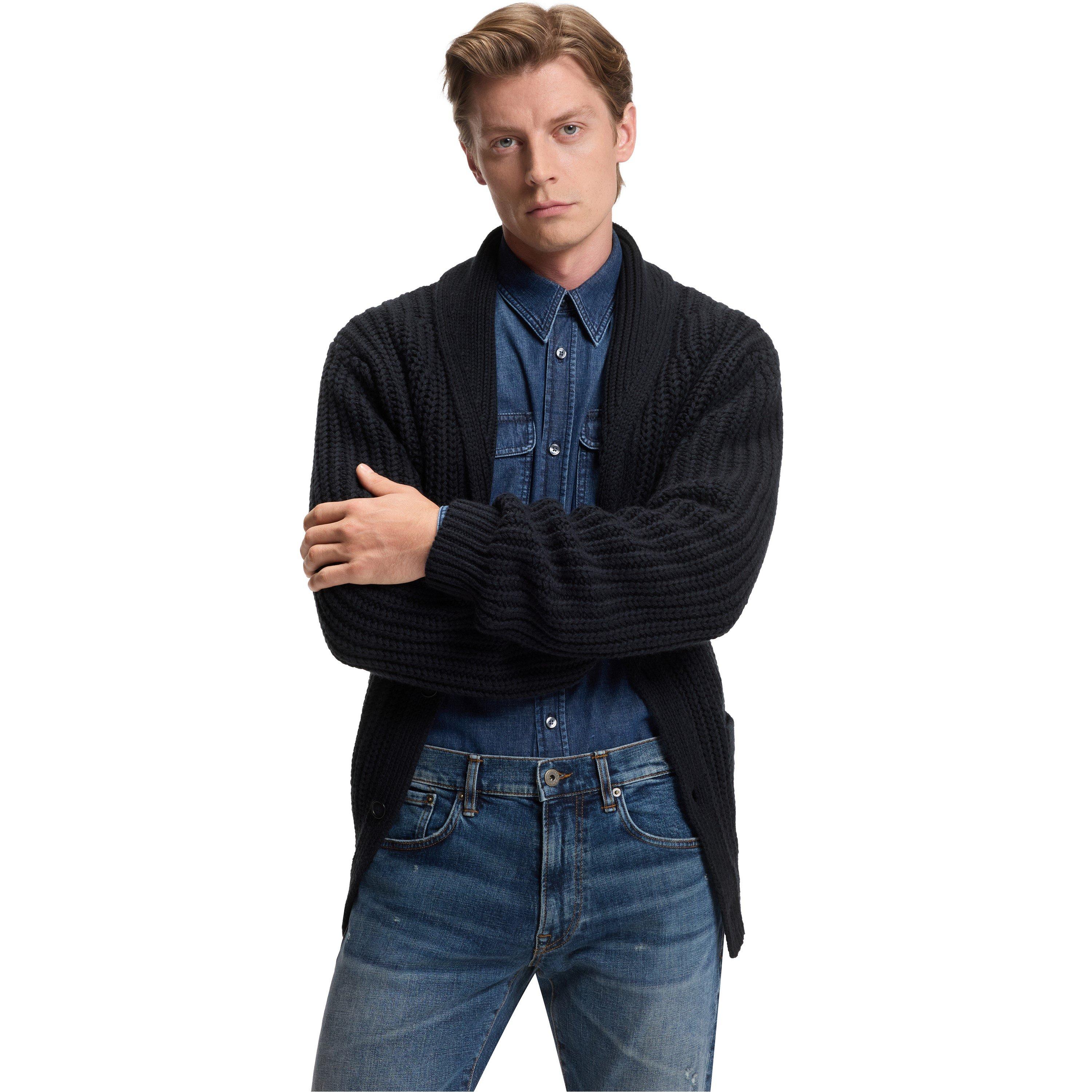Blue 409 - Boss - x BECKHAM Relaxed-Fit Wool Cardigan - 2