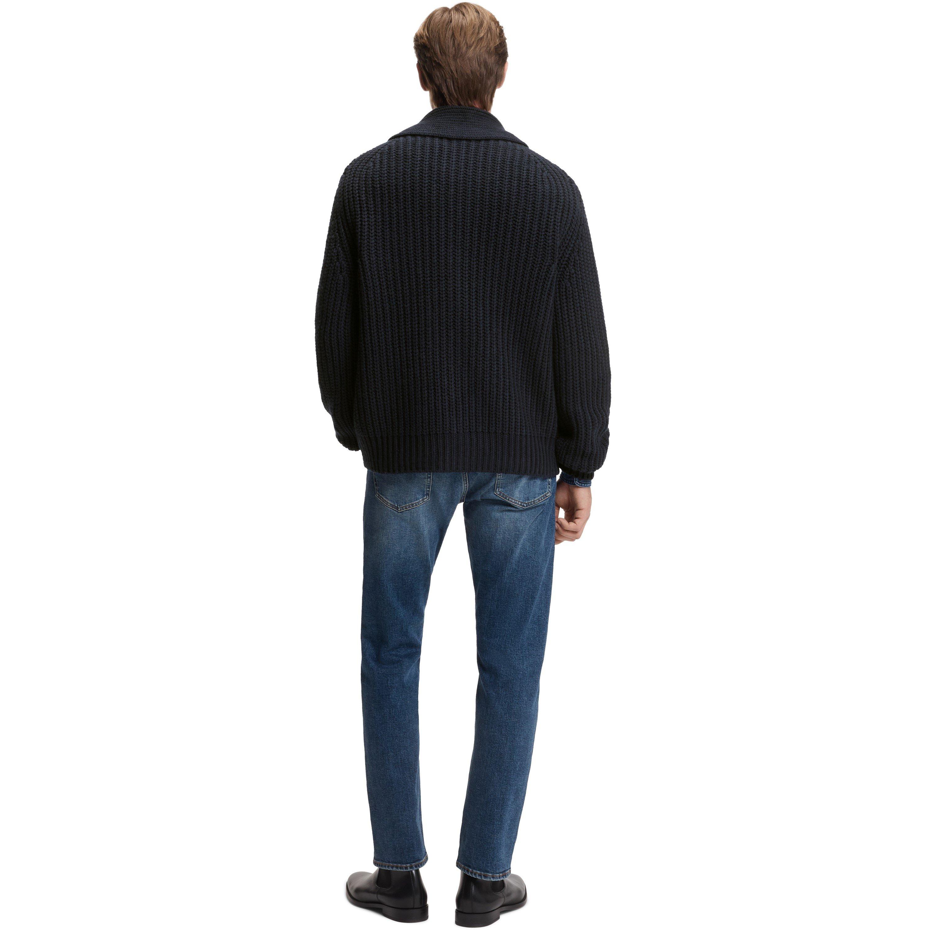 Blue 409 - Boss - x BECKHAM Relaxed-Fit Wool Cardigan - 3