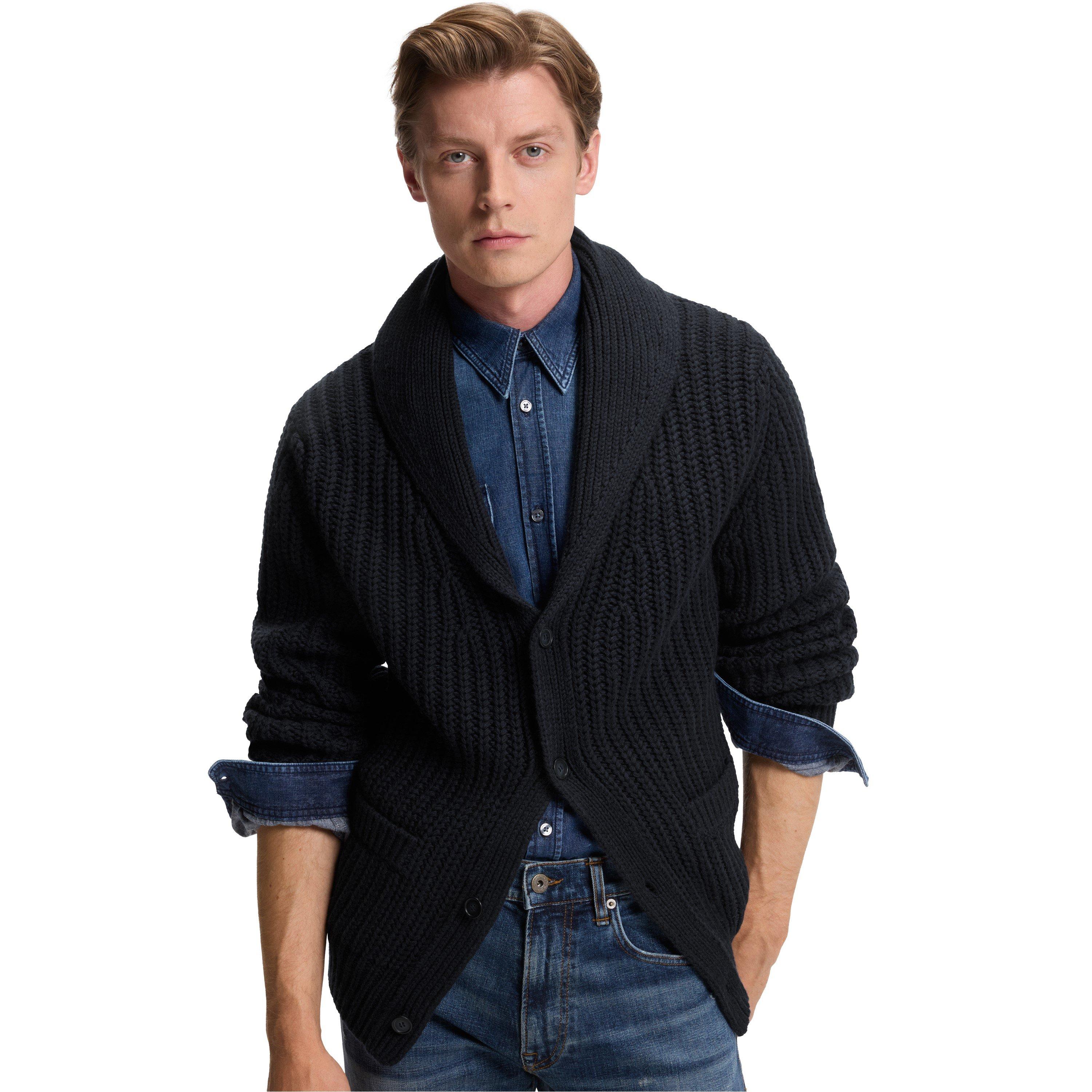 Blue 409 - Boss - x BECKHAM Relaxed-Fit Wool Cardigan - 4