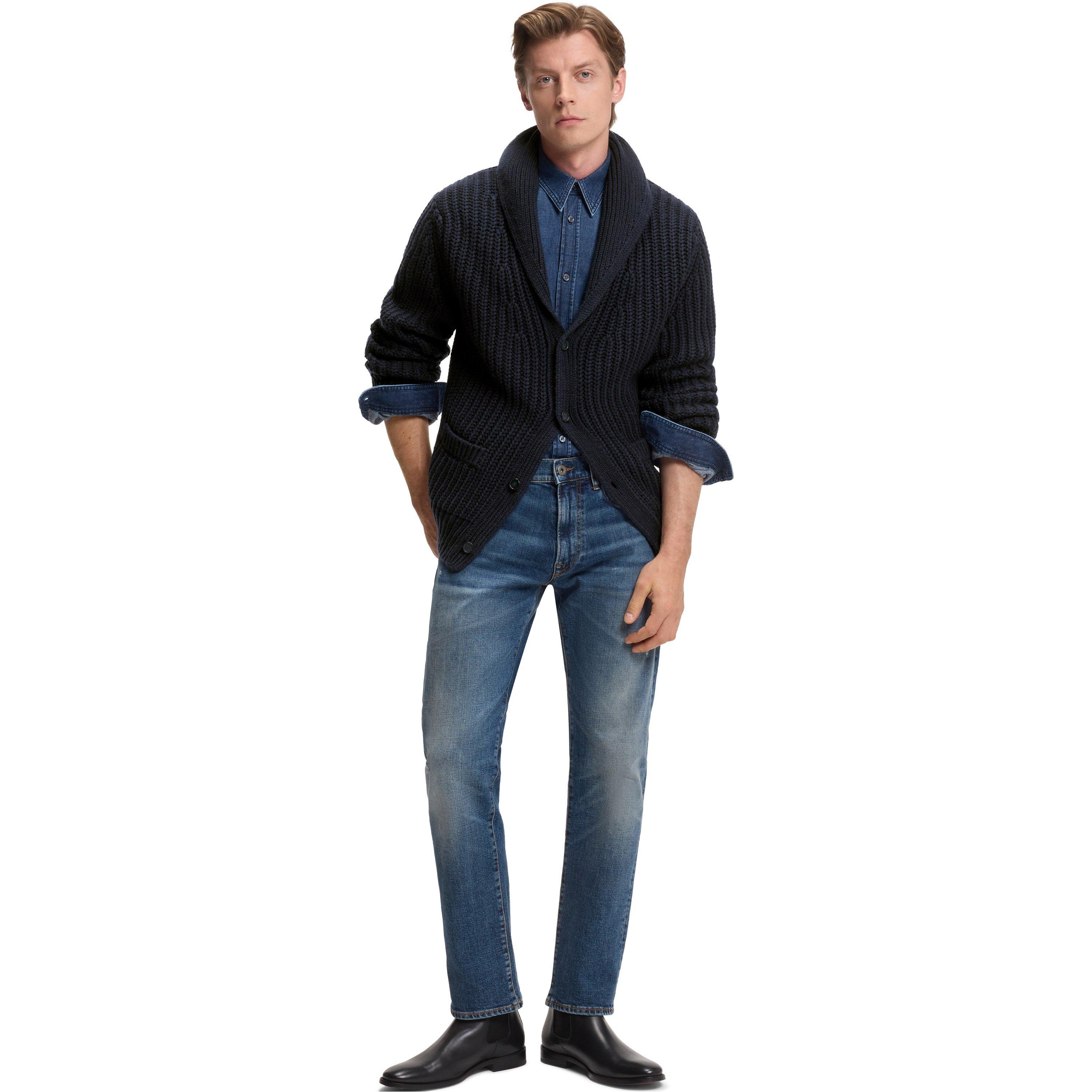 Blue 409 - Boss - x BECKHAM Relaxed-Fit Wool Cardigan - 5