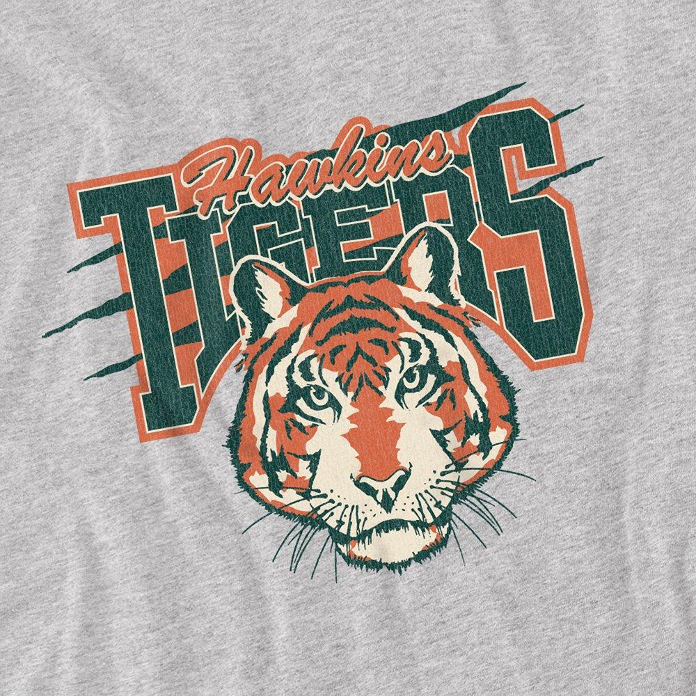 Grey - Stranger Things - Stranger Things Hawkins Tigers Scratch Kids T-Shir - 2
