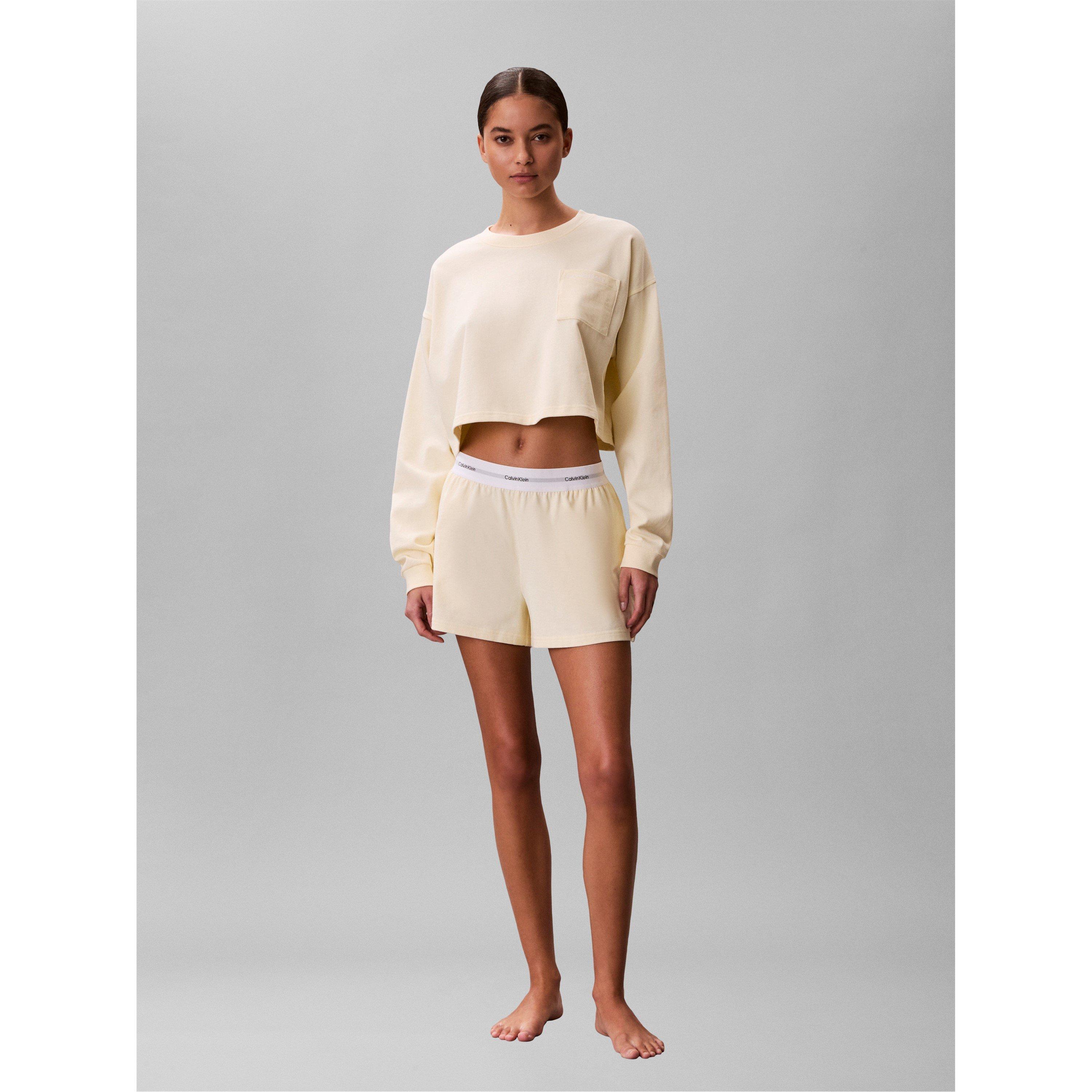 Pear Sorbet - Calvin Klein - Calvin Jersy Ls Crop Ld63 - 3