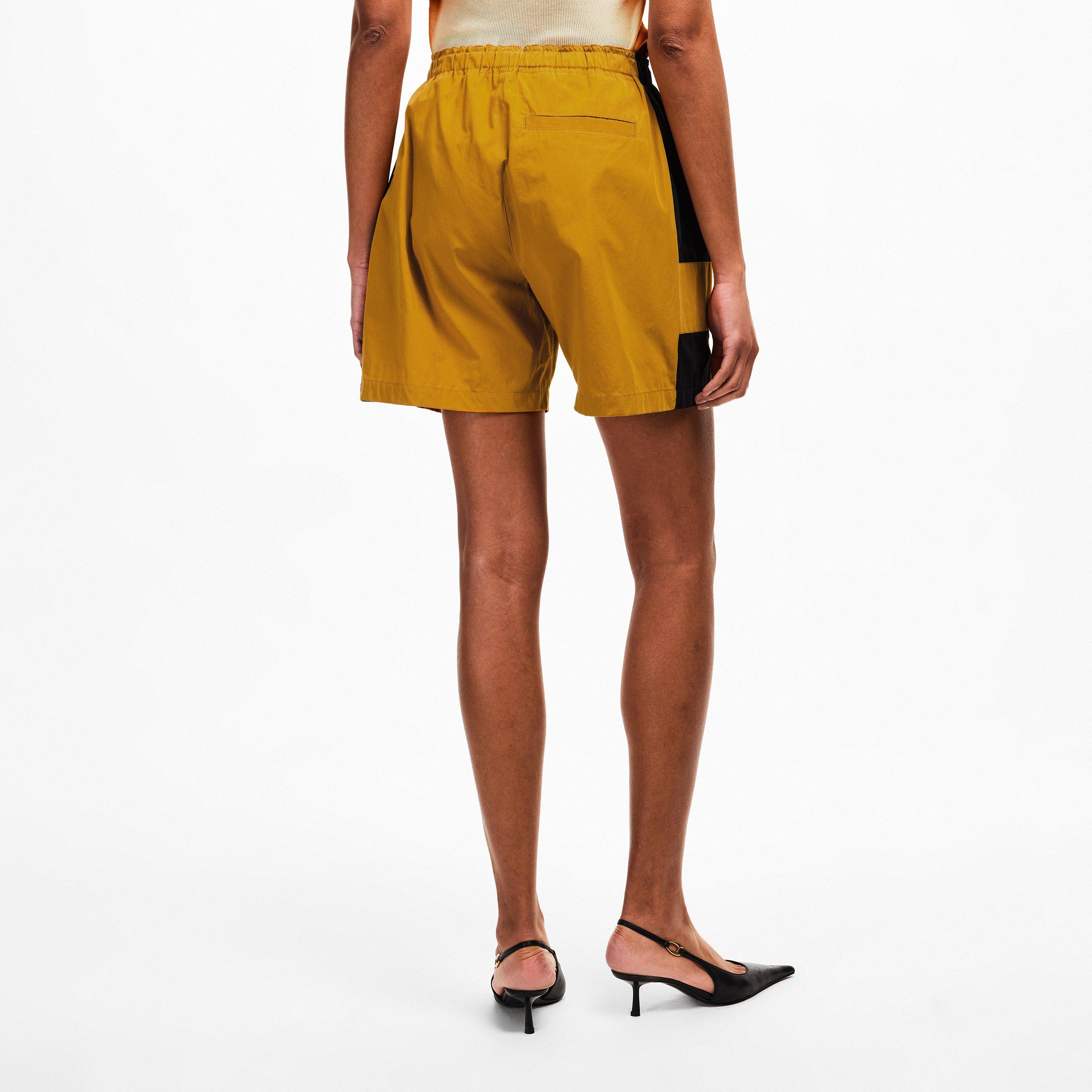 Curry/Noir - Saint Laurent - Cassandre Bermuda Shorts in Cotton - 4