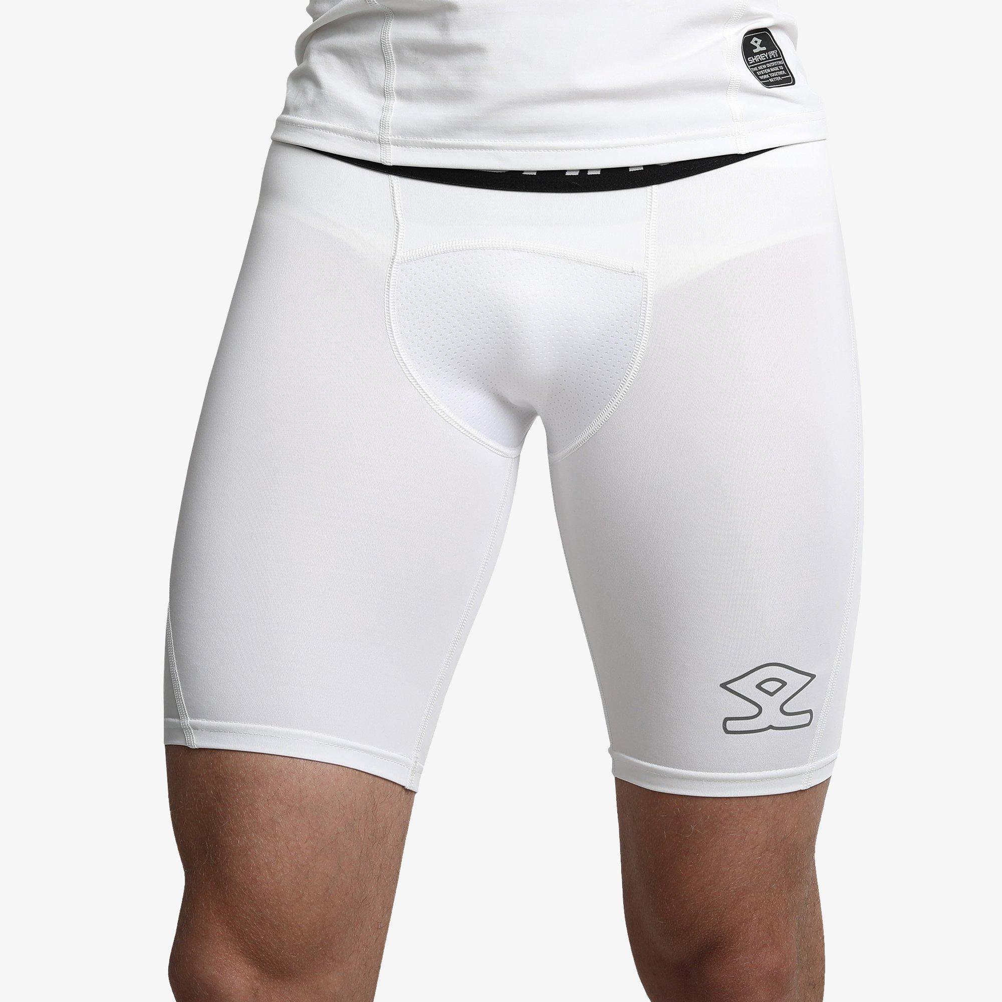 Shrey Men's Intense Baselayer Shorts - White - Small
