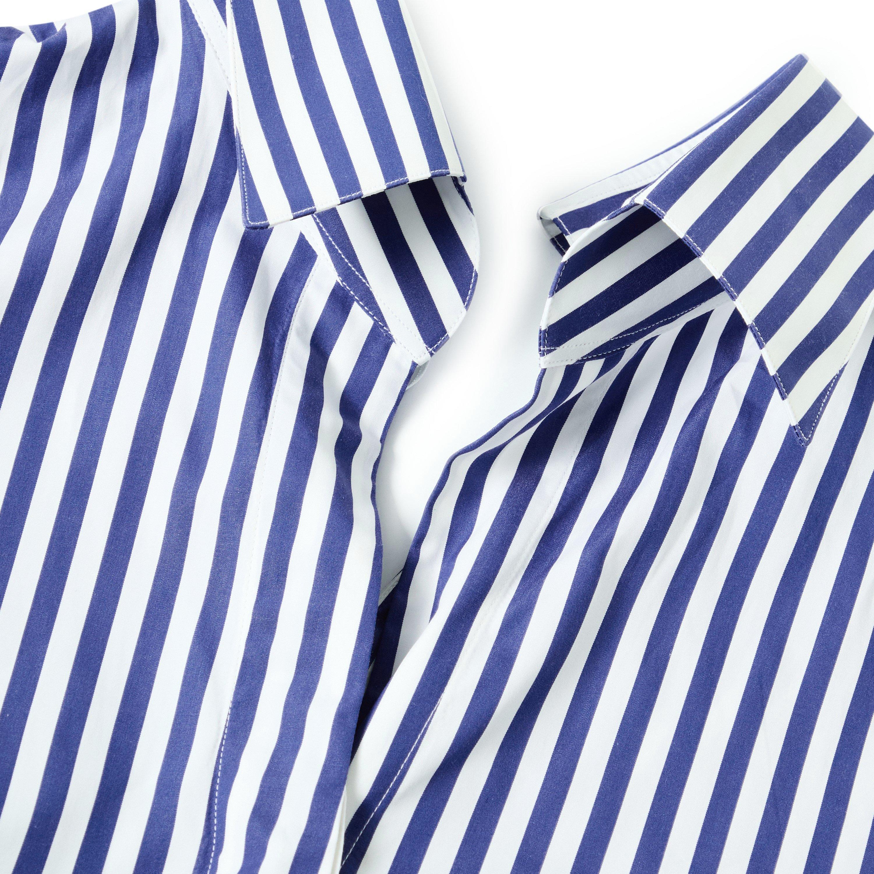 Electric Blue - GIVENCHY - Women's GIV Open Long Sleeve Patterned Shirt - 5