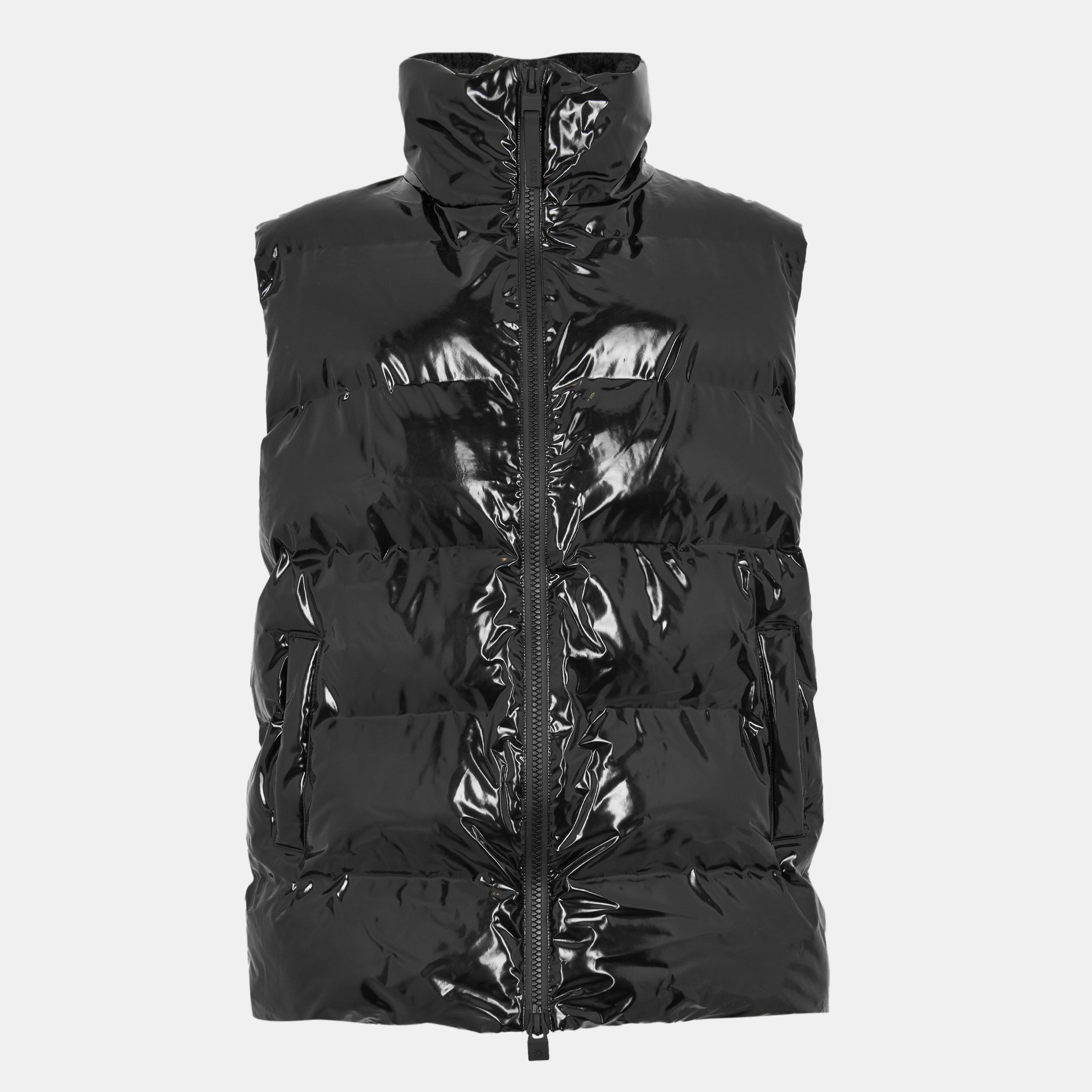 Blk Gloss 01 - Rains - Men's Alta Vision Waterproof Gilet - 1