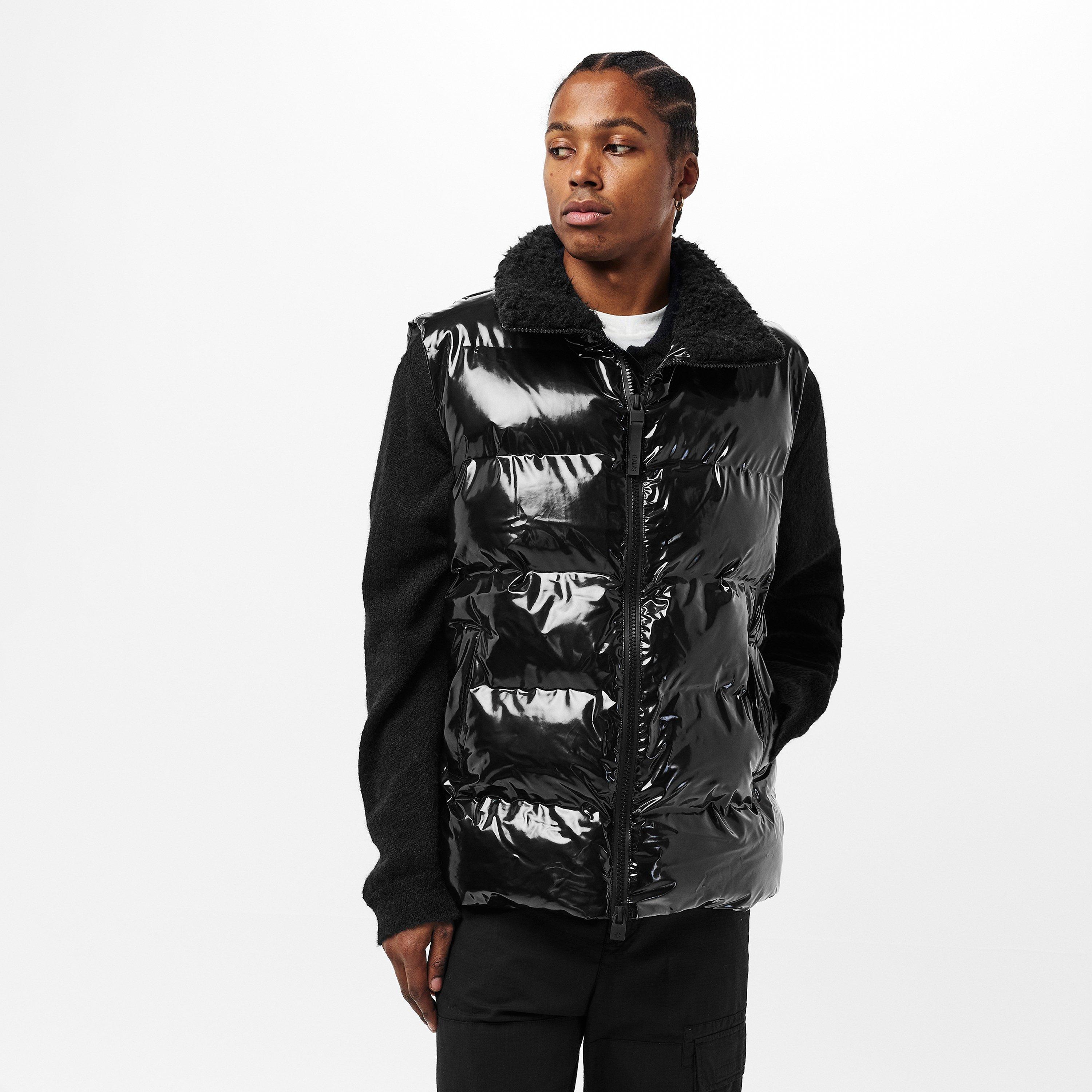 Blk Gloss 01 - Rains - Men's Alta Vision Waterproof Gilet - 3