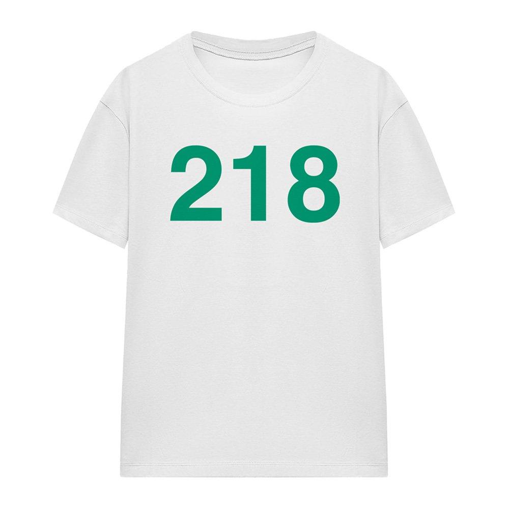 White - Squid Game - Squid Game Player 218 Ladies T Shirt White - 4