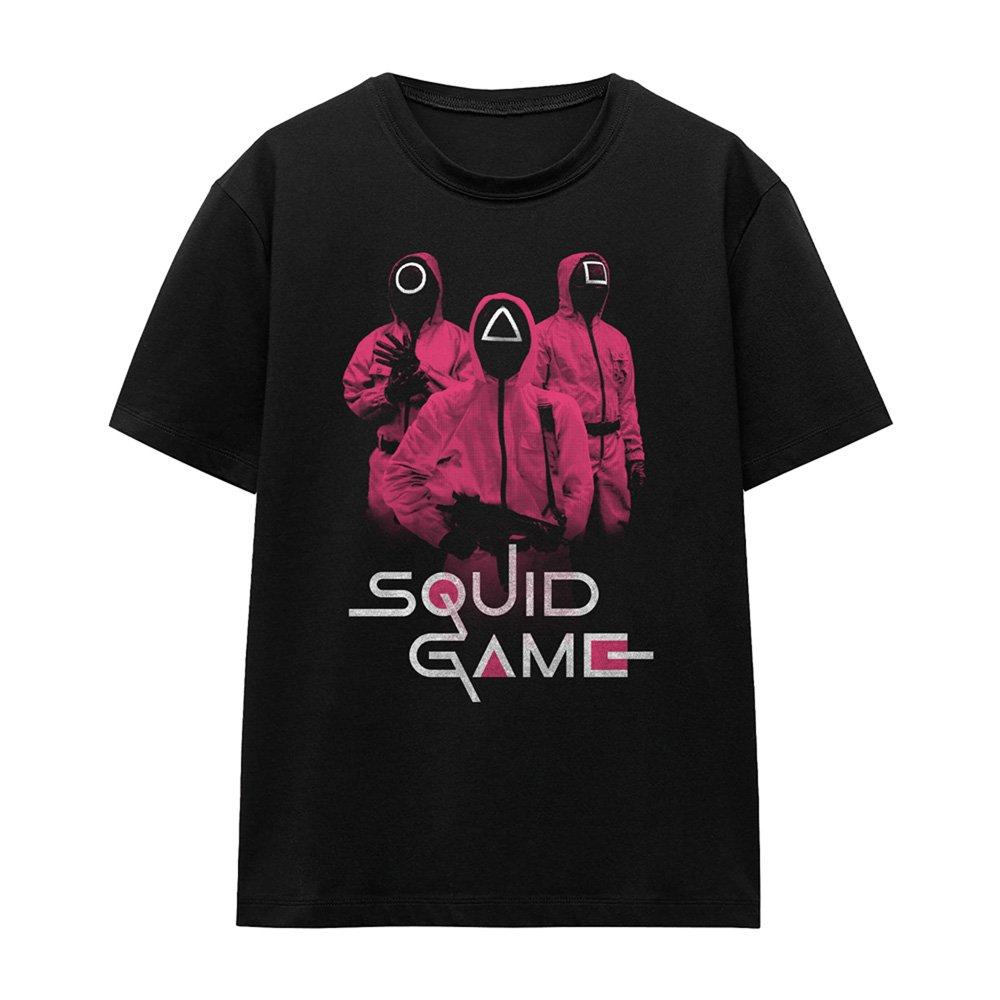 Black - Squid Game - Squid Game Guards at the Ready Ladies T Shirt Bla - 4