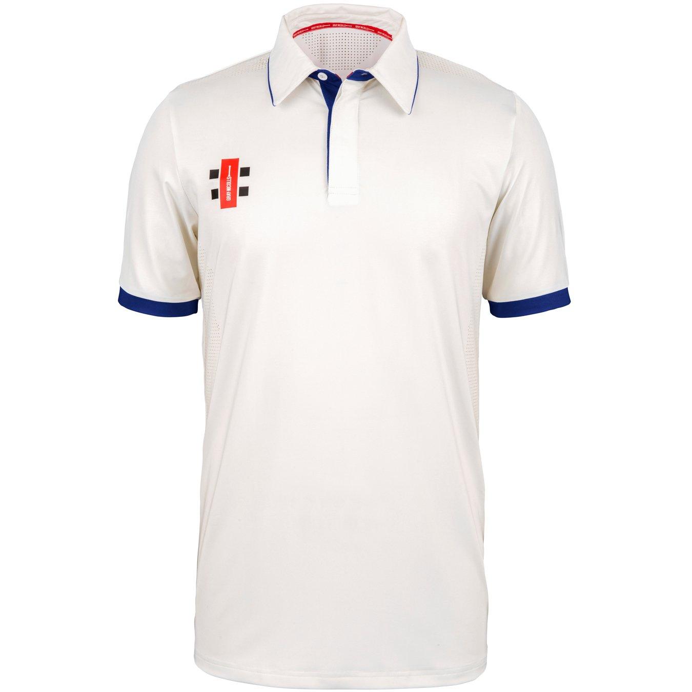 Ivory/Navy - Gray Nicolls - Gray-N Shirt PP SS Sn99 - 1